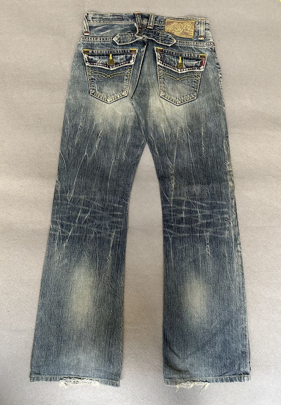 Japanese Brand FLARE Brappers Japan Denim Claw Marks Low Rise Denim Size US 28 / EU 44 - 2 Thumbnail