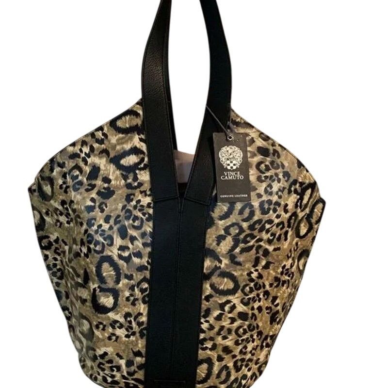Vince Camuto NWT | VINCE CAMUTO Leather Afina Leopard Print Tote Bag Size ONE SIZE - 1 Thumbnail
