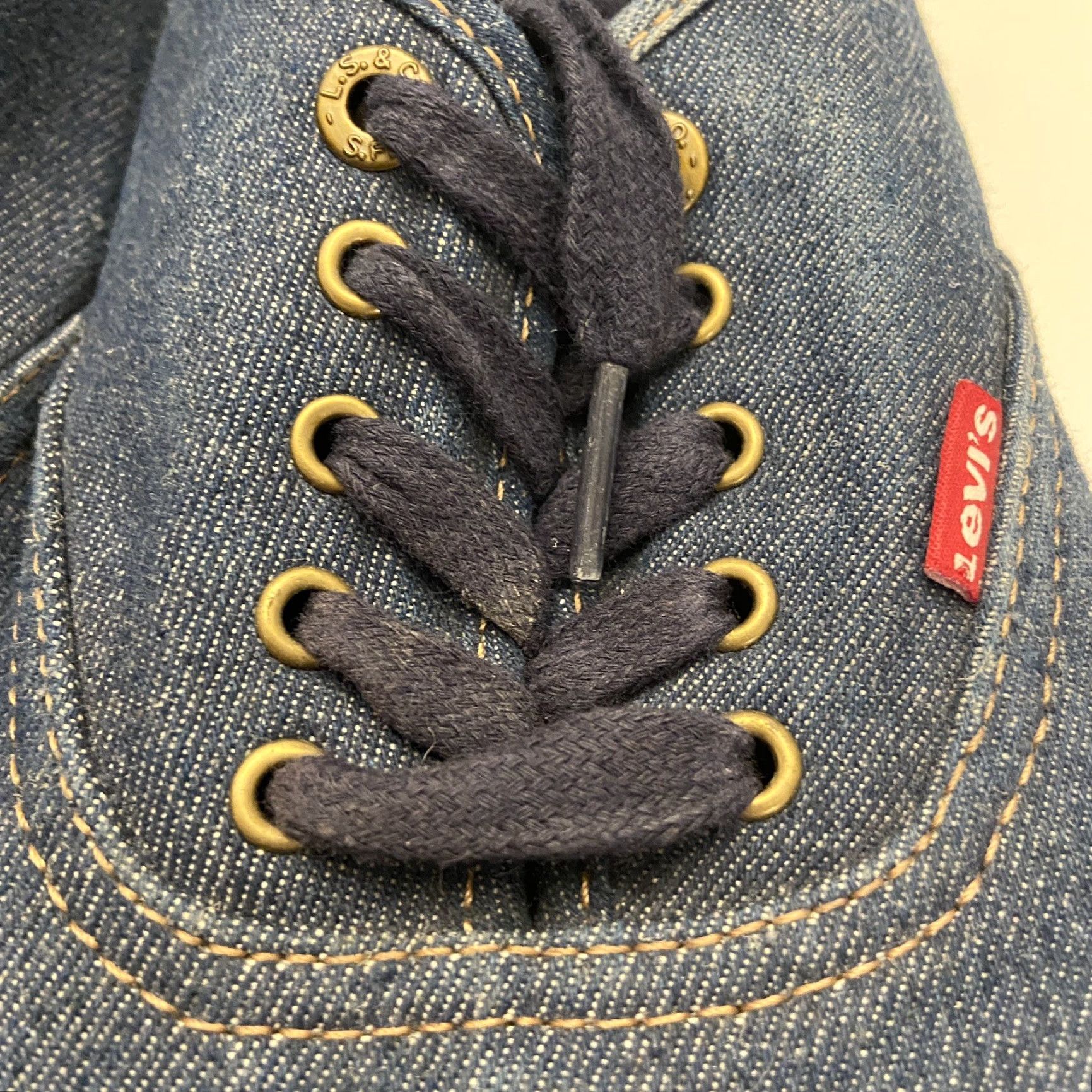 Denime Levi's Sneaker Denim Blue Canvas Men 9.5 Size US 9.5 / EU 42-43 - 6 Thumbnail