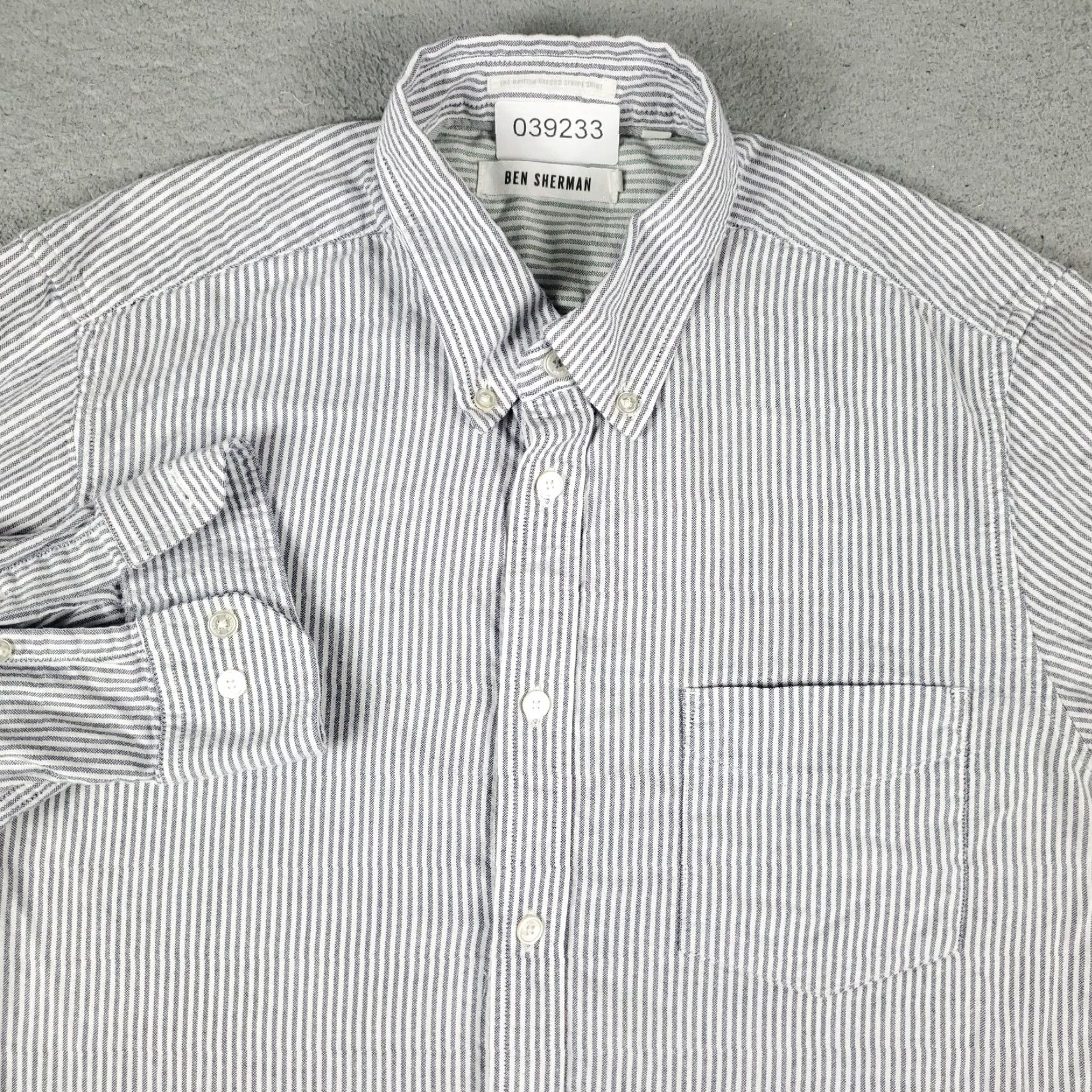 Ben Sherman Ben Sherman Button-Up Shirt Mens Medium Blue White Striped Long Sleeve Casual Size US M / EU 48-50 / 2 - 2 Thumbnail