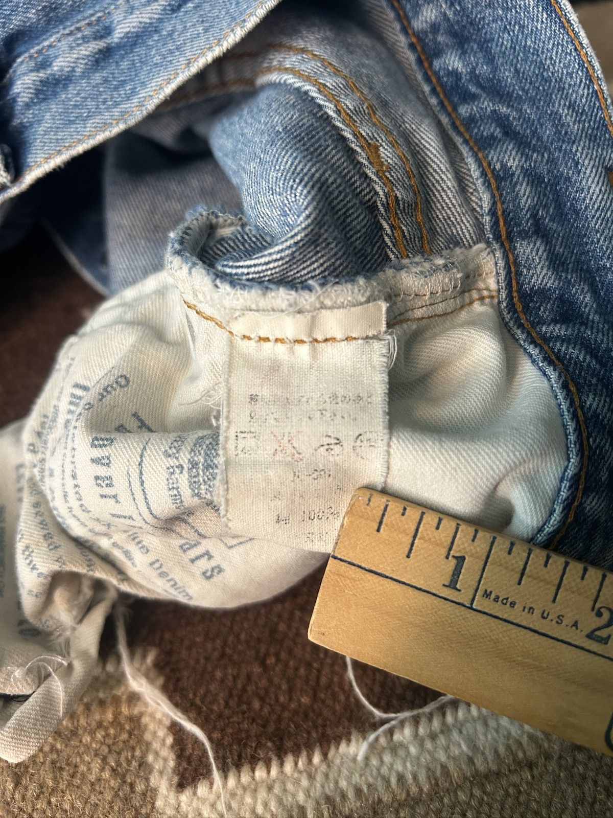 Levi's Vintage Clothing Levi’s Vintage Big E Shorts 90s LVC Denim Shorts Size US 30 / EU 46 - 6 Thumbnail