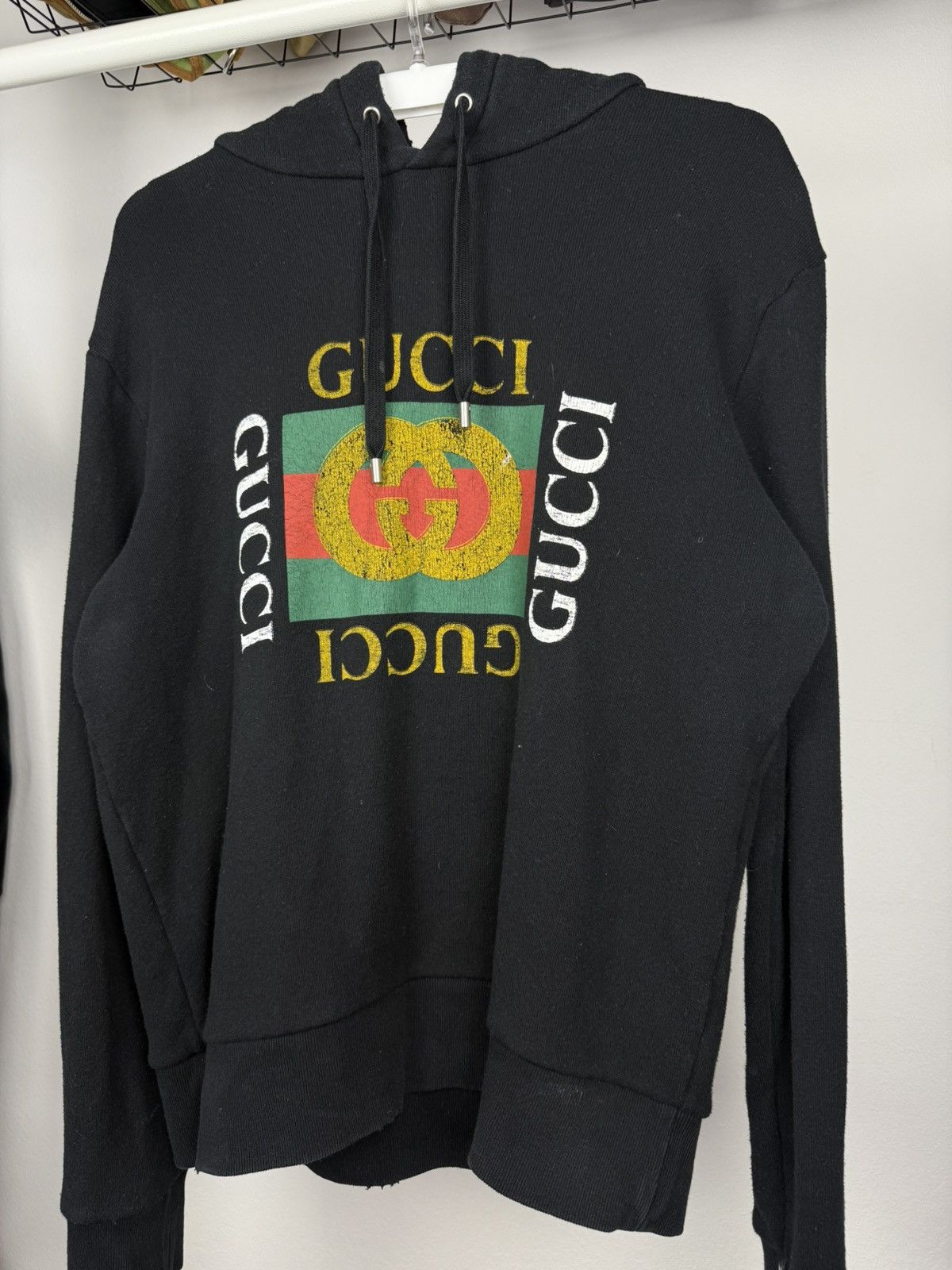 Gucci Gucci Vintage Logo Hoodie Black Size US S / EU 44-46 / 1 - 2 Thumbnail