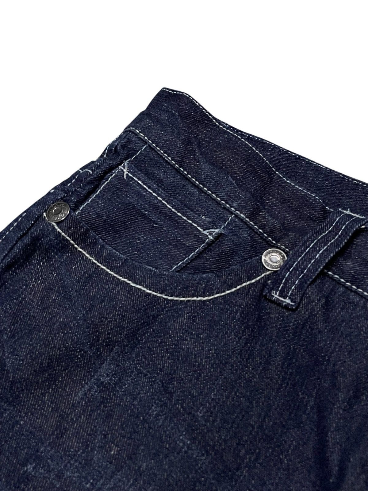 GOSTAR DE FUGA × LOWBOX Lowbox Japan Indigo Wash Contrast Stitched Straight Jeans Size US 31 - 10 Thumbnail