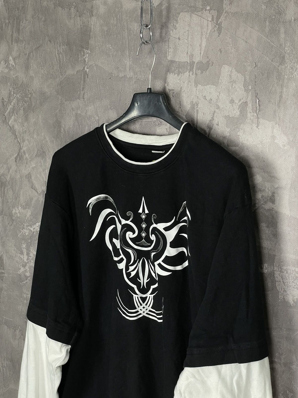 If Six Was Nine × Japanese Brand × Le Grande Bleu (L.G.B.) TRIBAL JAPANESE LONG SLEEVE 2ND SLEEVE STREETWEAR TEE Size US XL / EU 56 / 4 - 7 Thumbnail