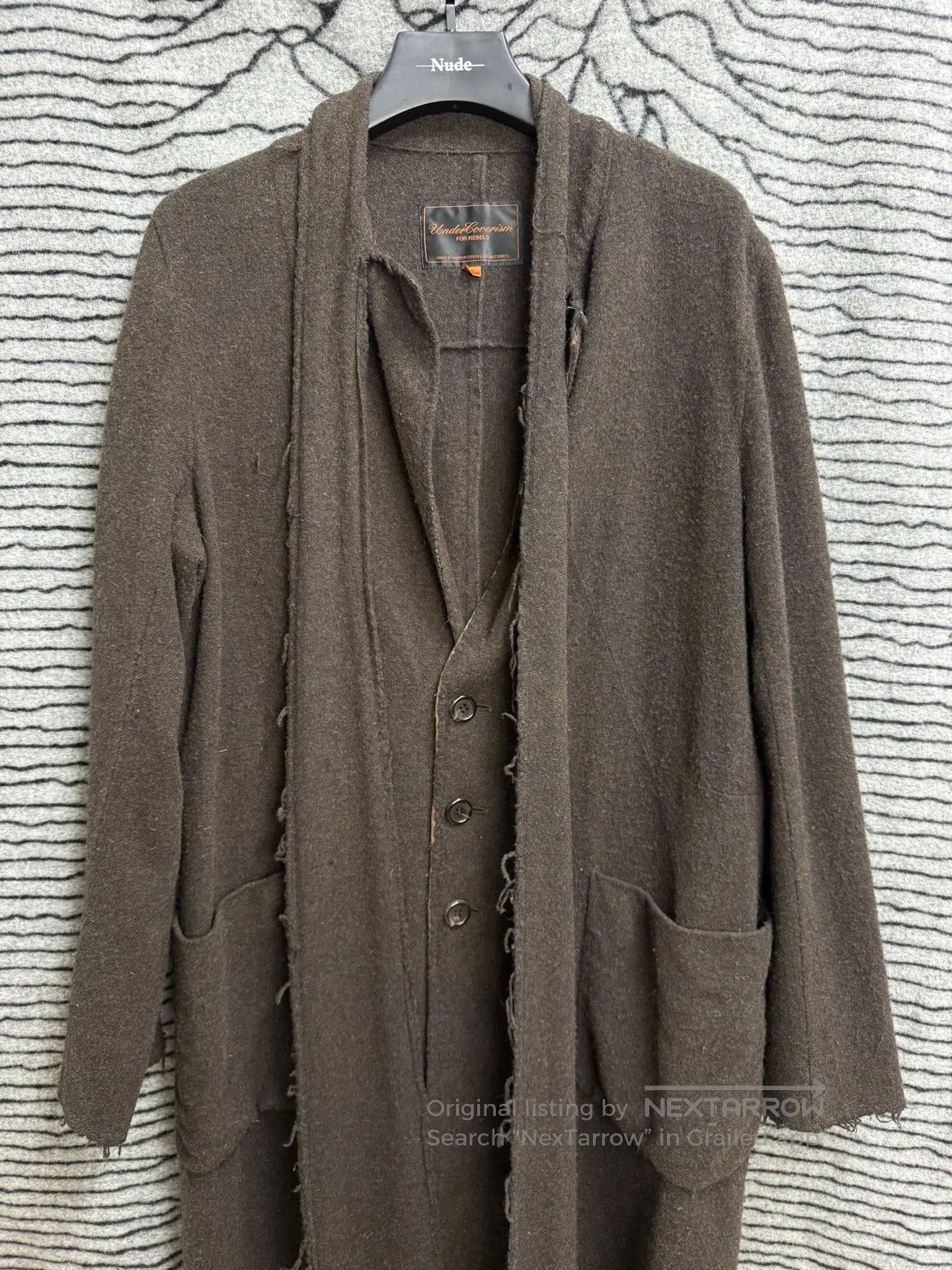 Undercover UNDERCOVER 06AW GURU GURU Distressed Wool Coat. Size US L / EU 52-54 / 3 - 2 Thumbnail