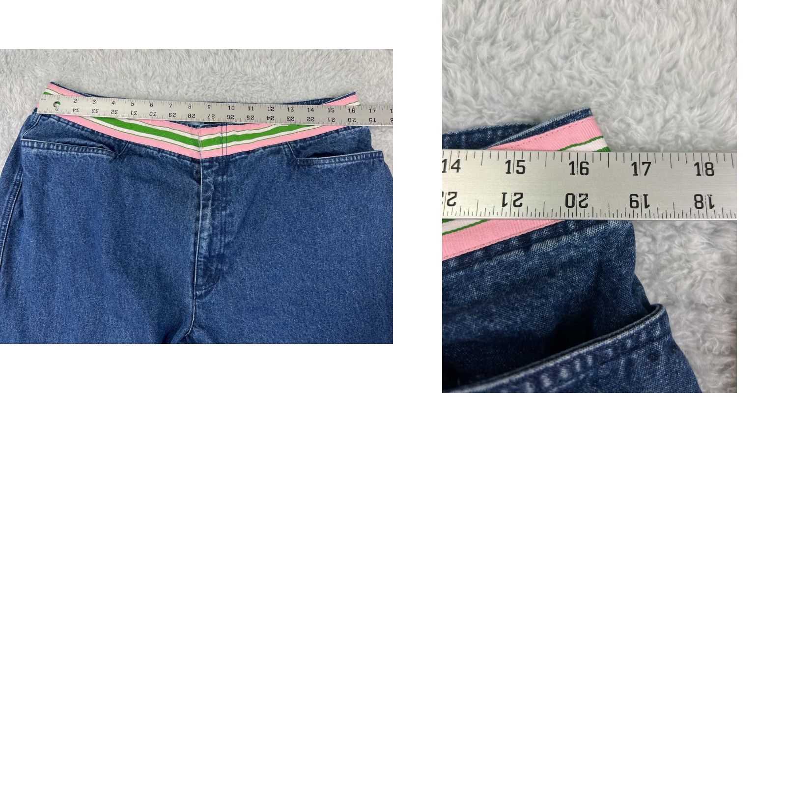 Vintage Chadwicks Jeans Womens 14 Blue Bootcut Medium Wash Mid Rise Cotton 29x28 Denim Regular Zip Belt Loops 5-Pocket Size 36" / US 14 / IT 50 - 9 Thumbnail