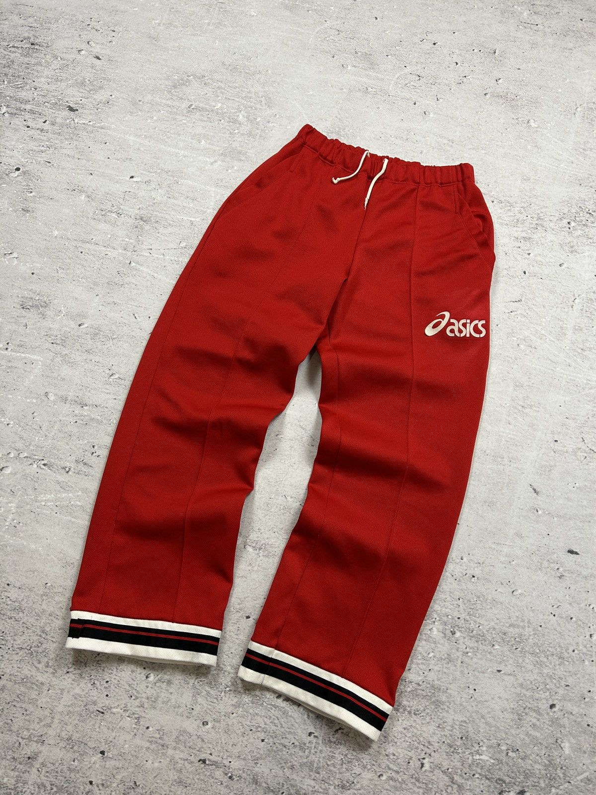 Asics × Japanese Brand × Vintage 🔥RARE VINTAGE ASICS MADE IN JAPAN RED BAGGY TRACK SUIT 80s🔥 Size US L / EU 52-54 / 3 - 16 Thumbnail