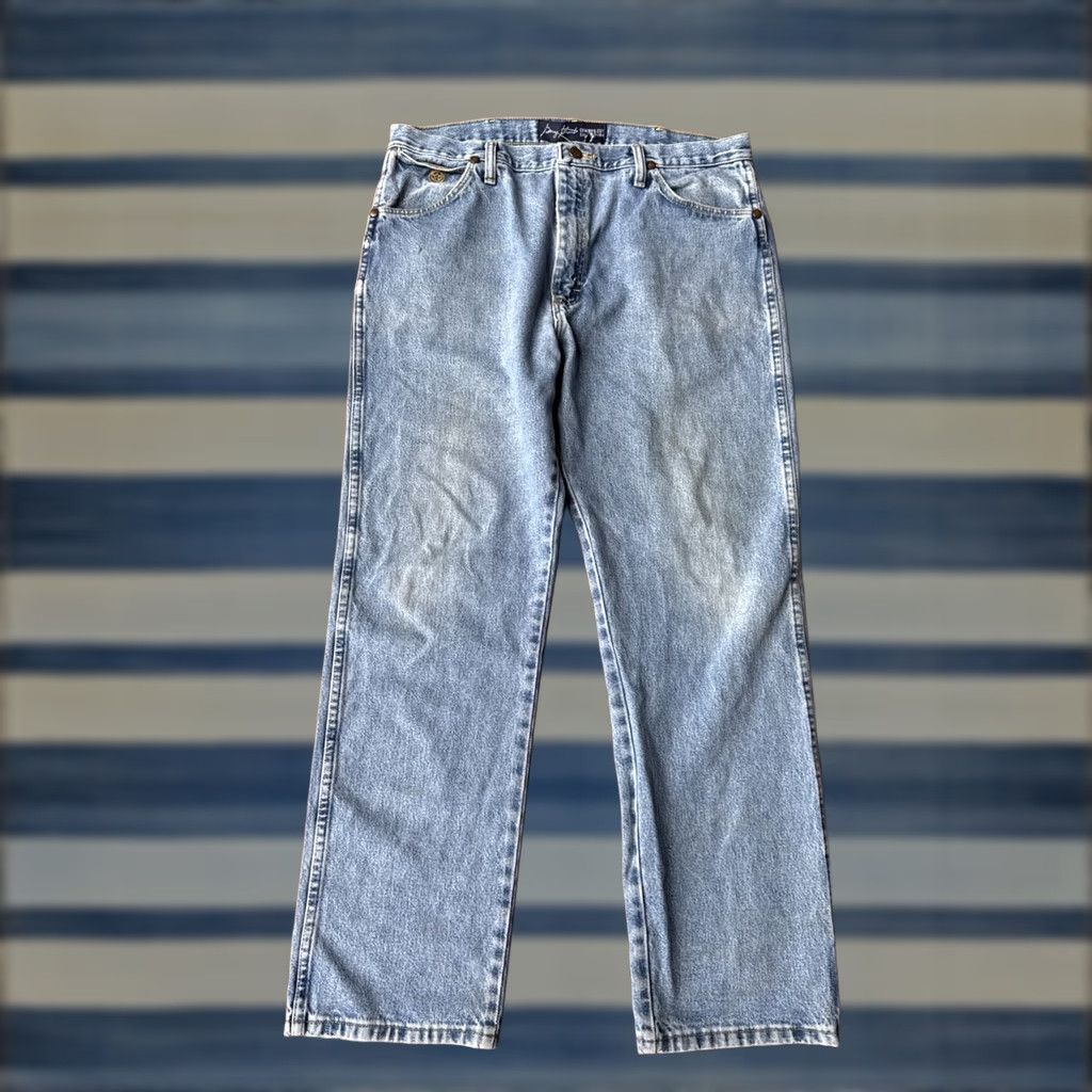 Wrangler Wrangler Cowboy Cut Collection Jeans Men’s 36x30 Blue Regular Straight Denim Cotton Logo Zipper Pocket 5-Pocket Barons USA Cowboys George Strait Size US 36 / EU 52 - 1 Thumbnail