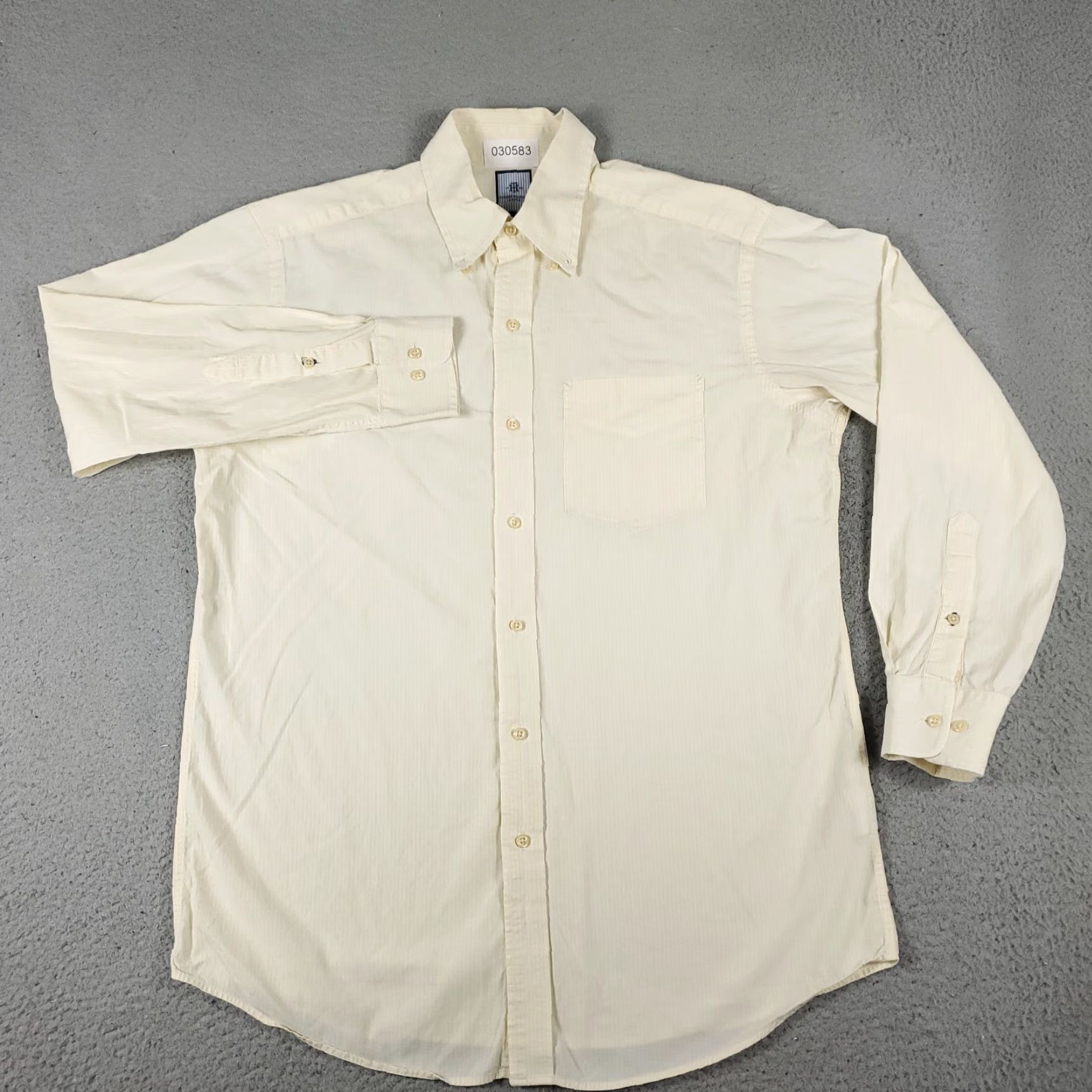 Tommy Hilfiger Tommy Hilfiger Shirt Mens Medium Yellow Striped Button-Up Long Sleeve Casual Modern Preppy Mens Size US M / EU 48-50 / 2 - 2 Thumbnail