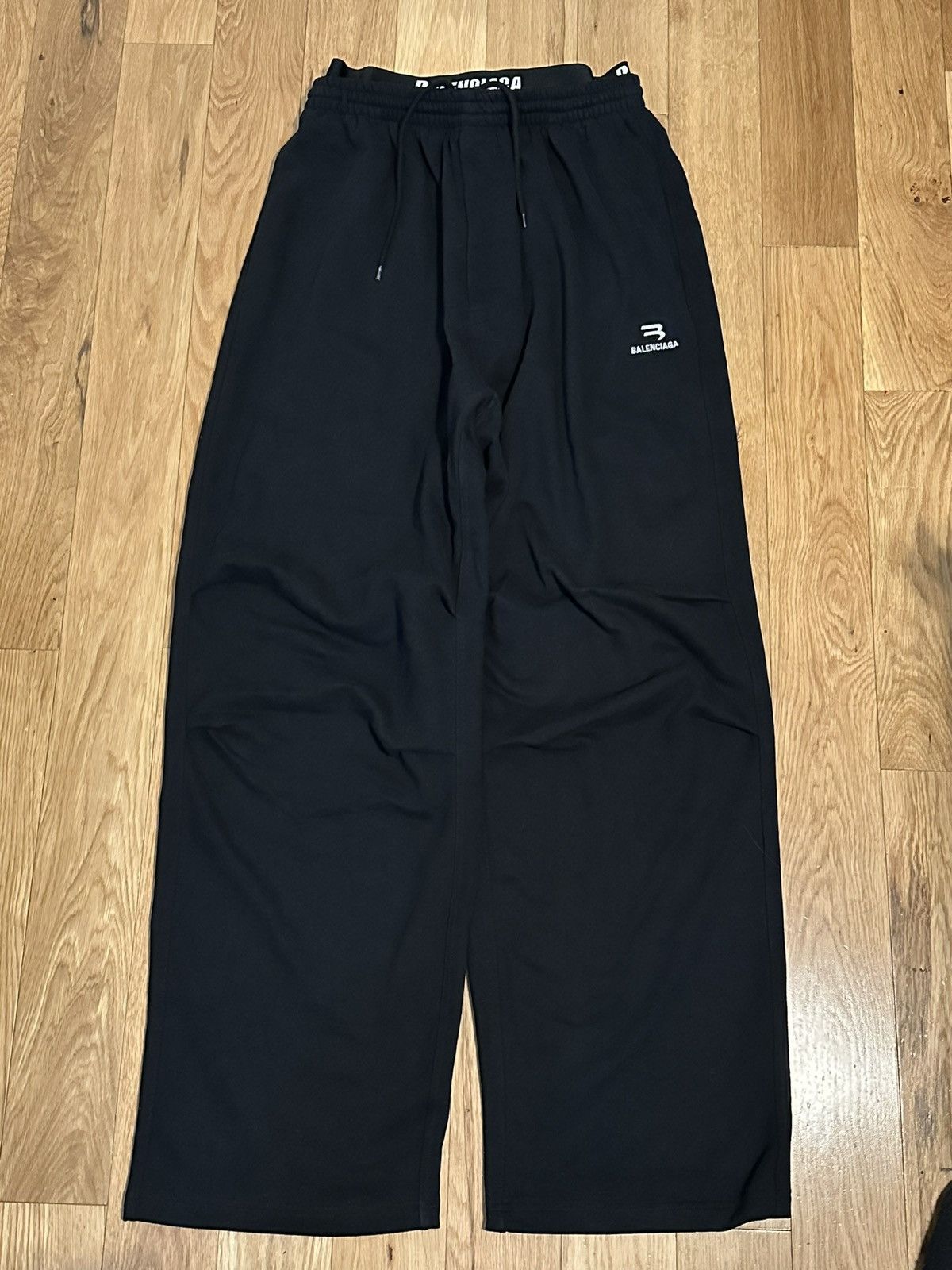 Balenciaga Double Waist Boxer Sweatpants – Black