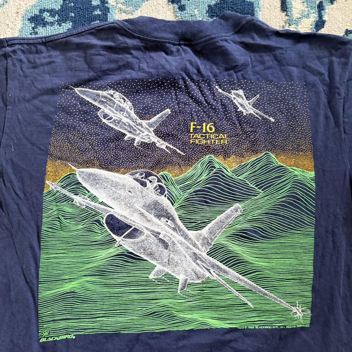 Vintage Vintage 1988 oniega fighter jet tee Size US XL / EU 56 / 4 - 4 Thumbnail