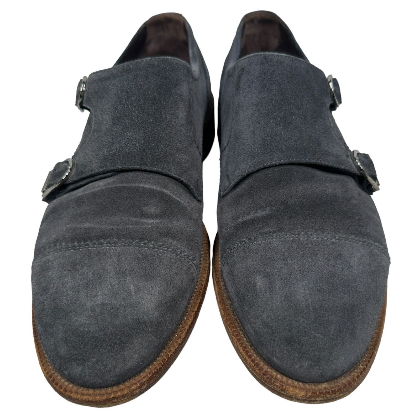 Ermenegildo Zegna Ermenegildo Zegna Men's US 9 Blue Suede Cap Toe Loafer Shoes Size US 9 / EU 42 - 2 Thumbnail