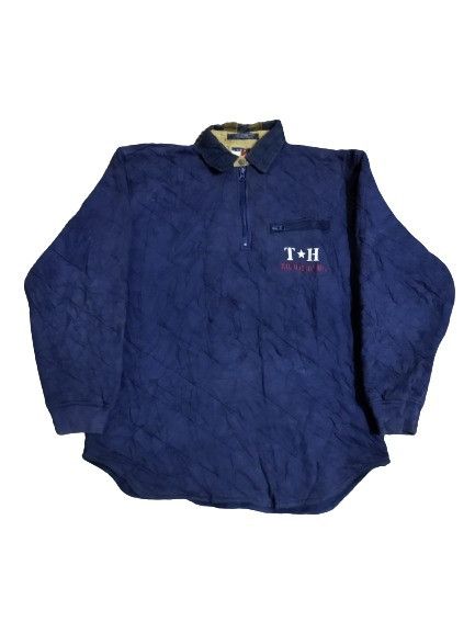 Tommy Hilfiger Vintage Tommy Hilfiger Half Zipper Sweater Size US L / EU 52-54 / 3 - 1 Thumbnail