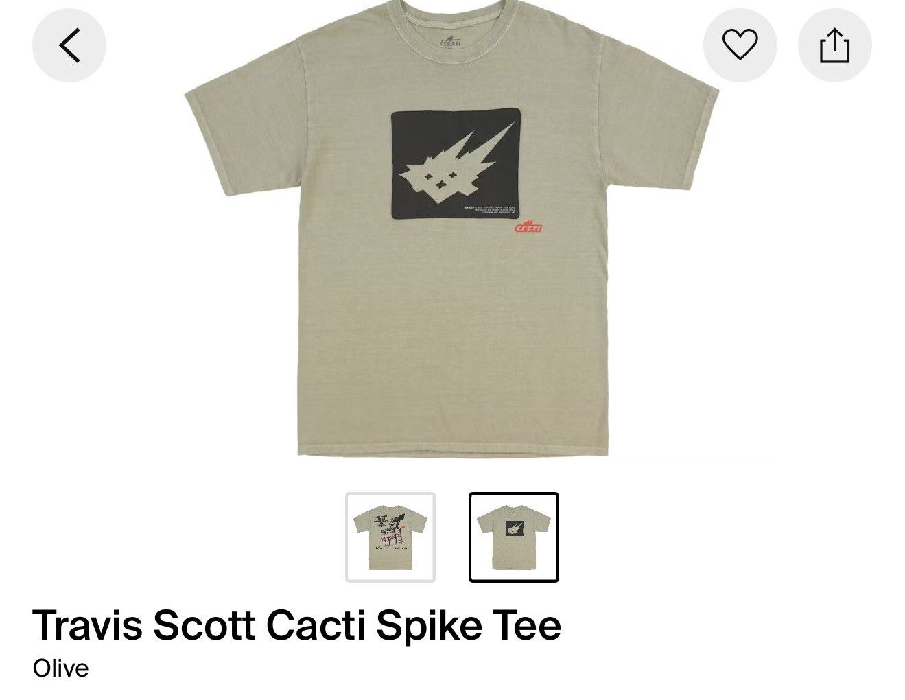 Travis Scott travis Scott cacti spike tee T-shirt new Size US XL / EU 56 / 4 - 3 Thumbnail