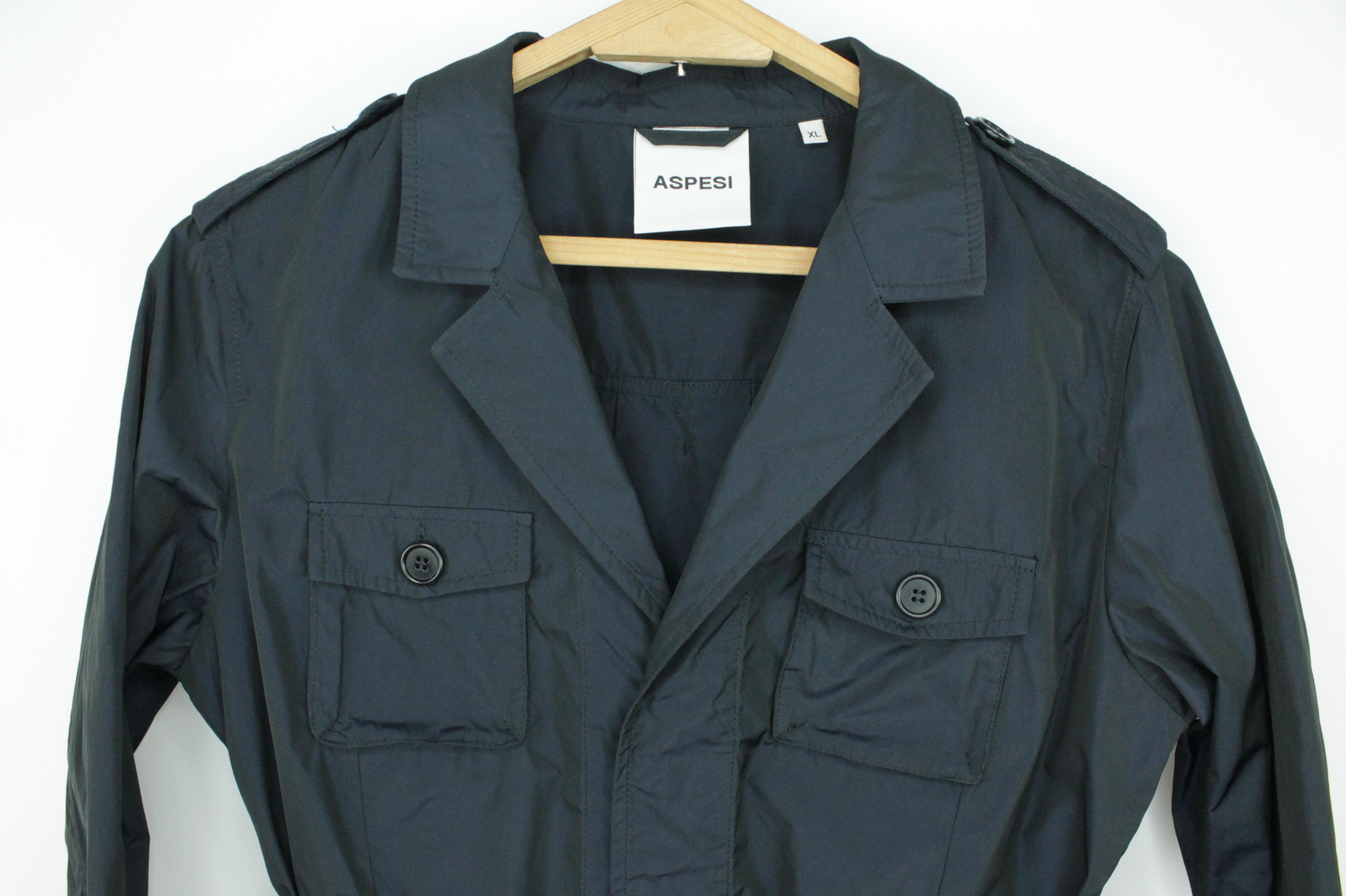 Aspesi × Designer Aspesi Belted Safari Navy Jacket Women's Size XL / US 12-14 / IT 48-50 - 2 Thumbnail