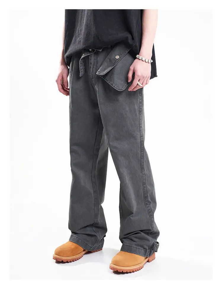 Japanese Brand × Jean Cargo Stacked Denim Jeans Size US 30 / EU 46 - 5 Thumbnail