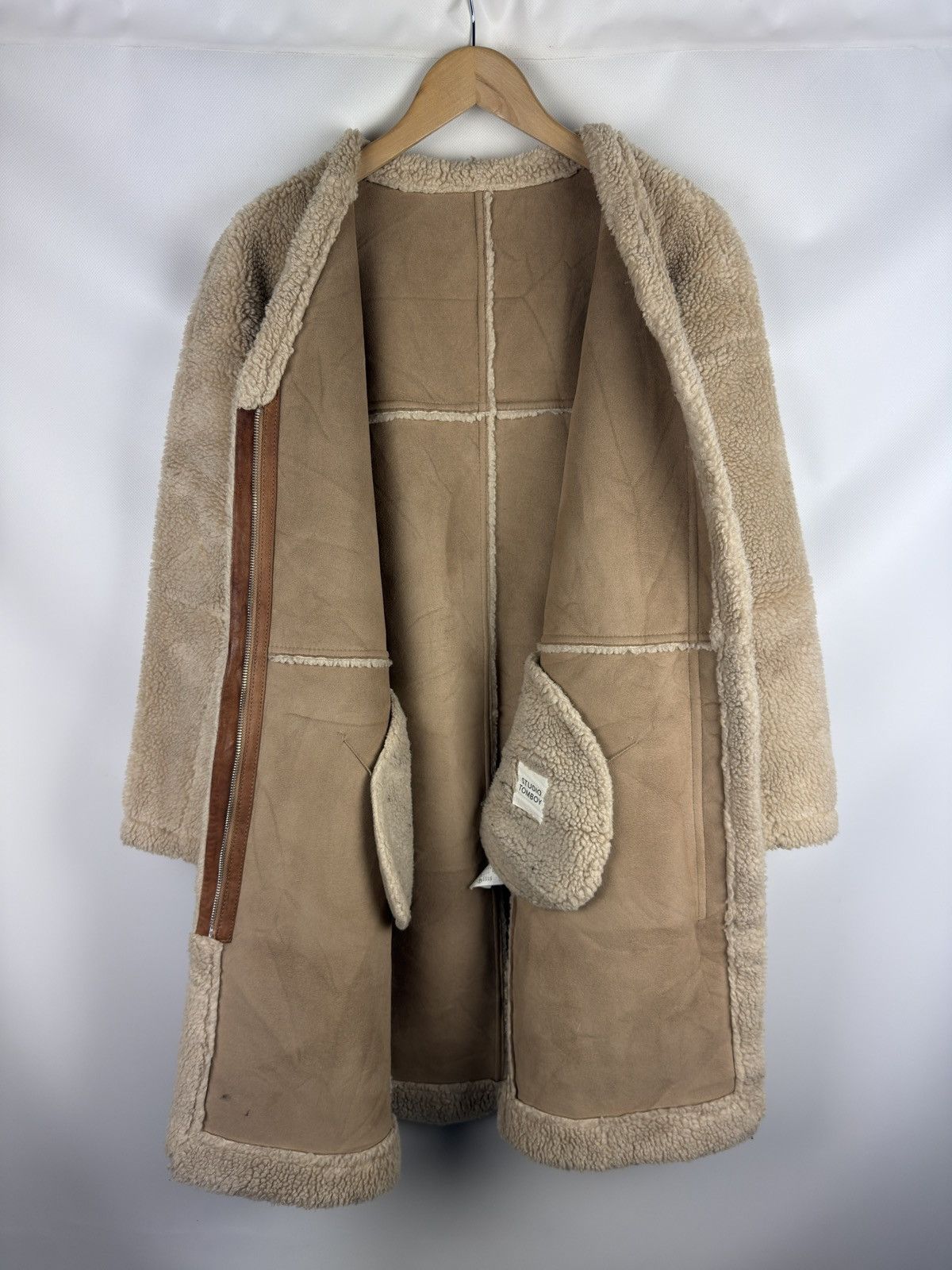 Designer × Japanese Brand Studio Tomboy Ladies Faux Shearling Japanese Coat Jacket Size L / US 10 / IT 46 - 22 Thumbnail