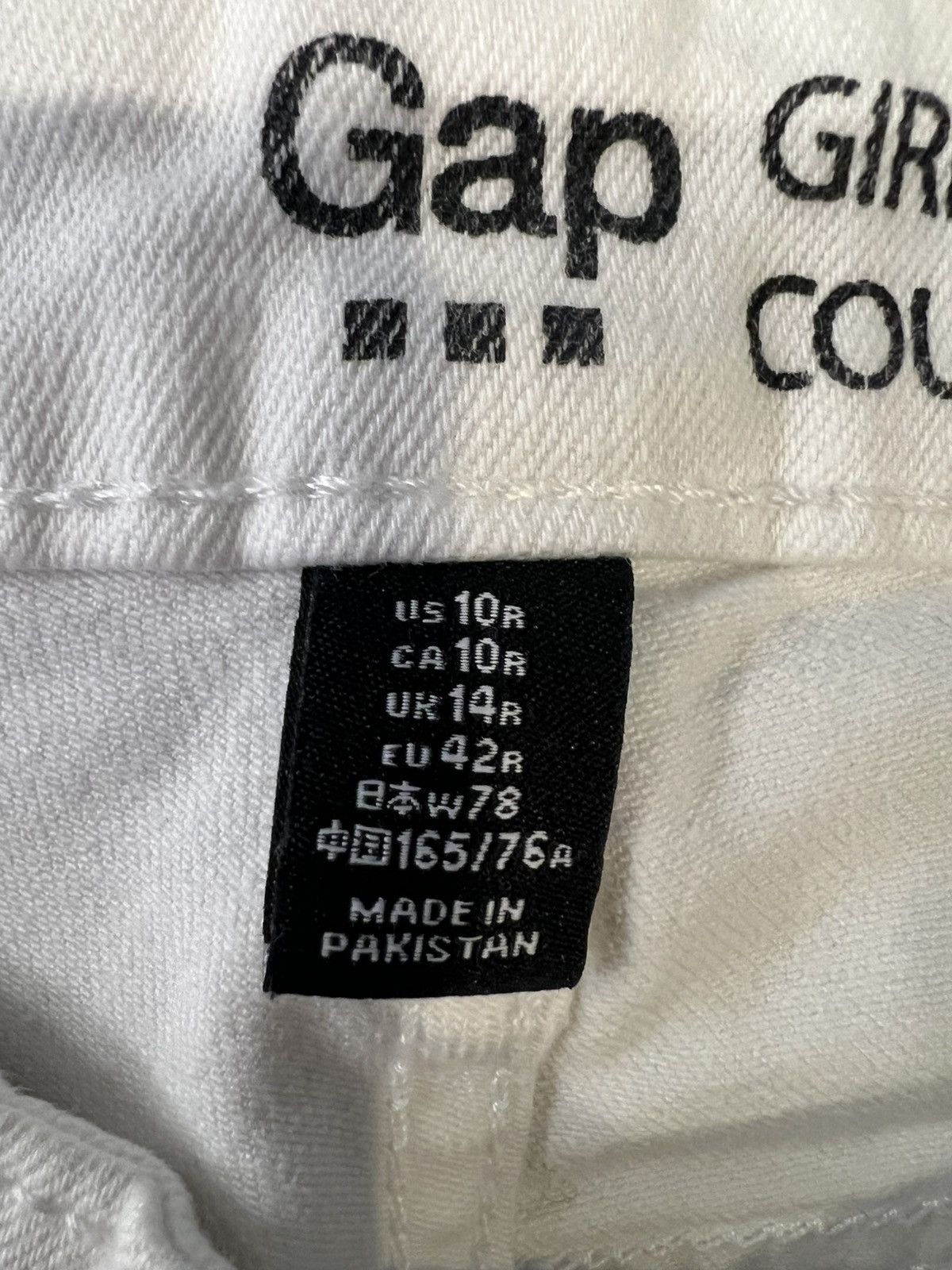 Gap GAP Girlfriend White Jeans Size 10 Size 32" / US 10 / IT 46 - 4 Thumbnail