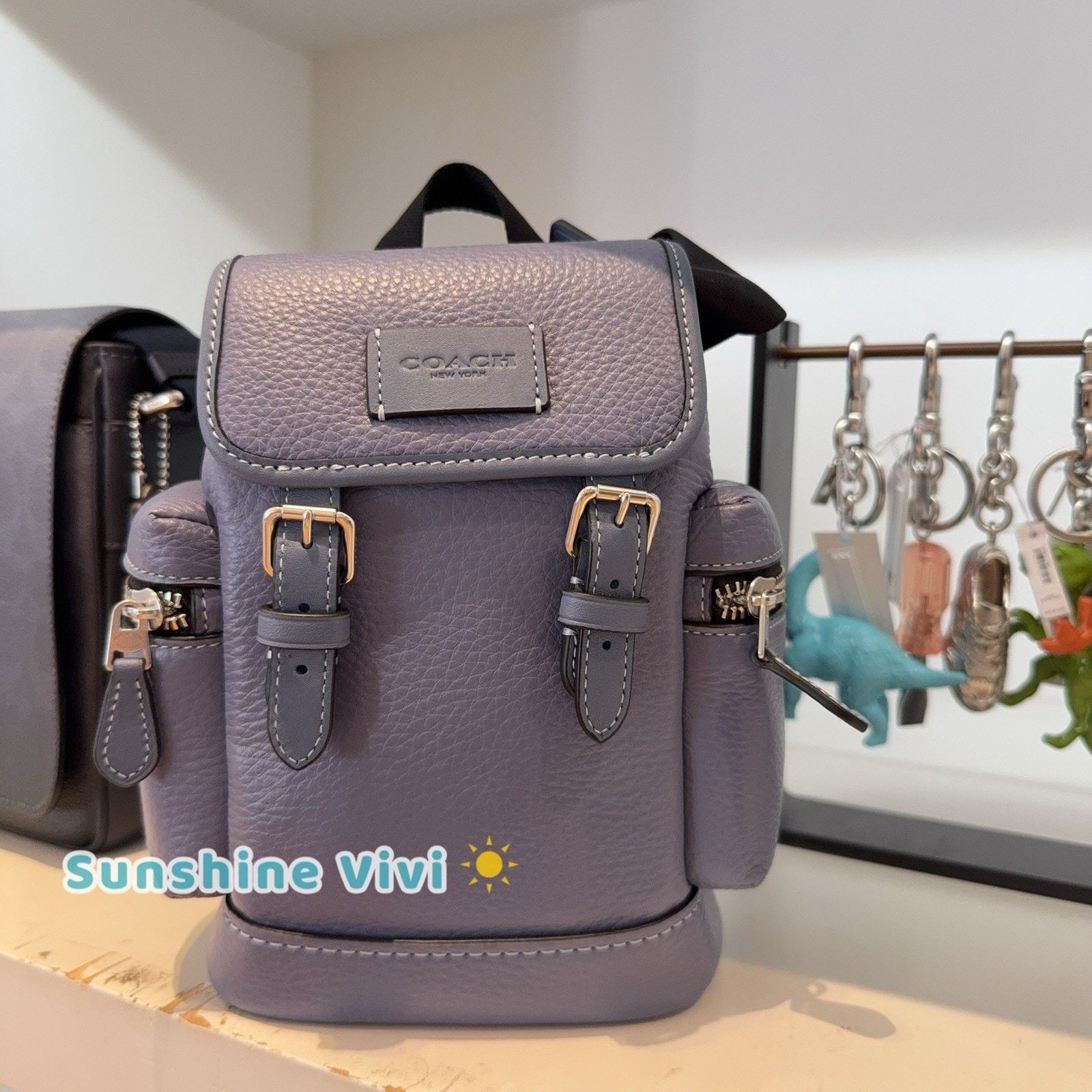 Coach NWT Coach Sprint Sling Pack CDR05 Leather Silver LIGHT DENIM Size ONE SIZE - 1 Thumbnail