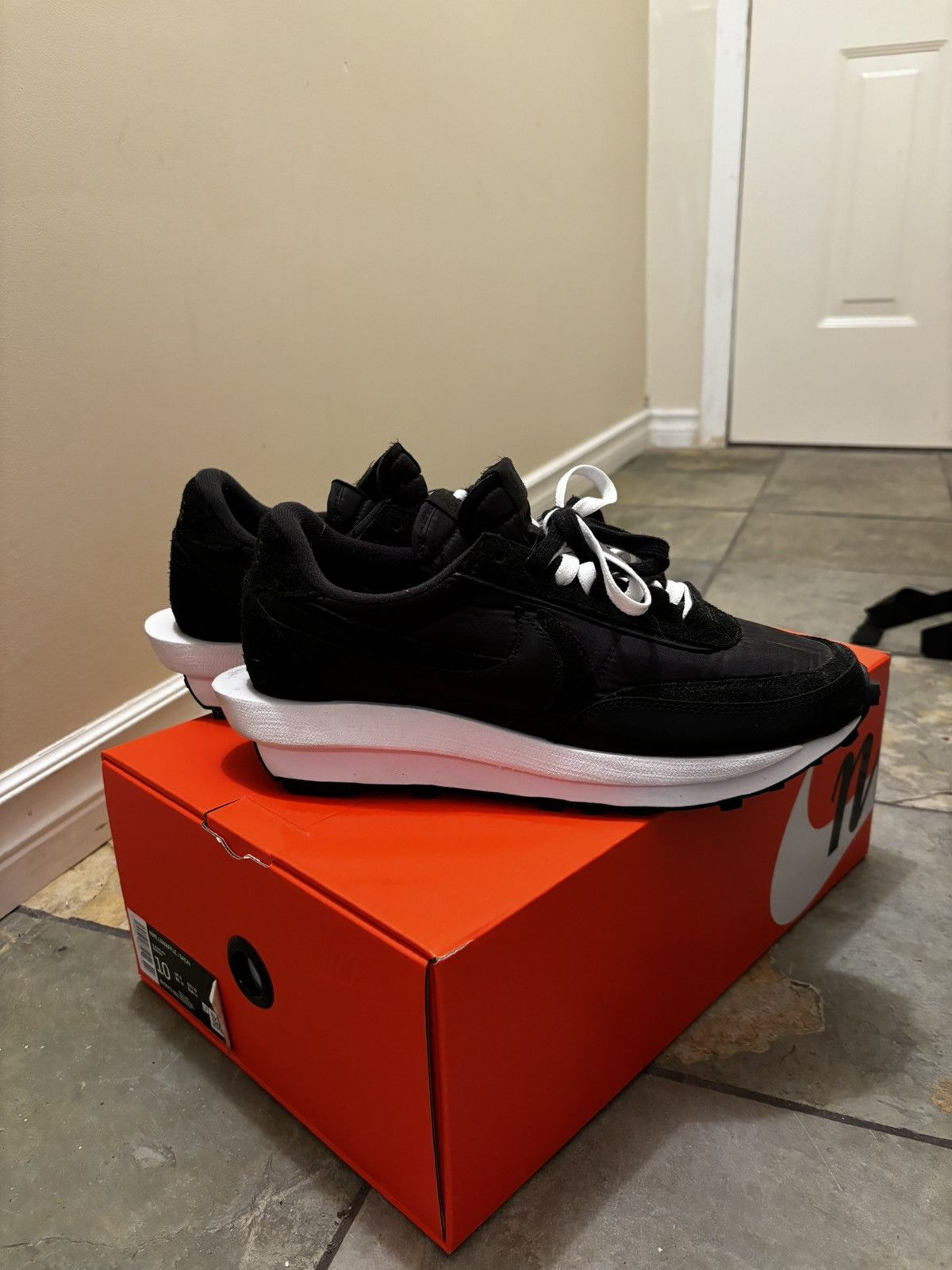 Nike × Sacai Nike Sacci LD Waffle Black Nylon Size US 10 / EU 43 - 6 Thumbnail