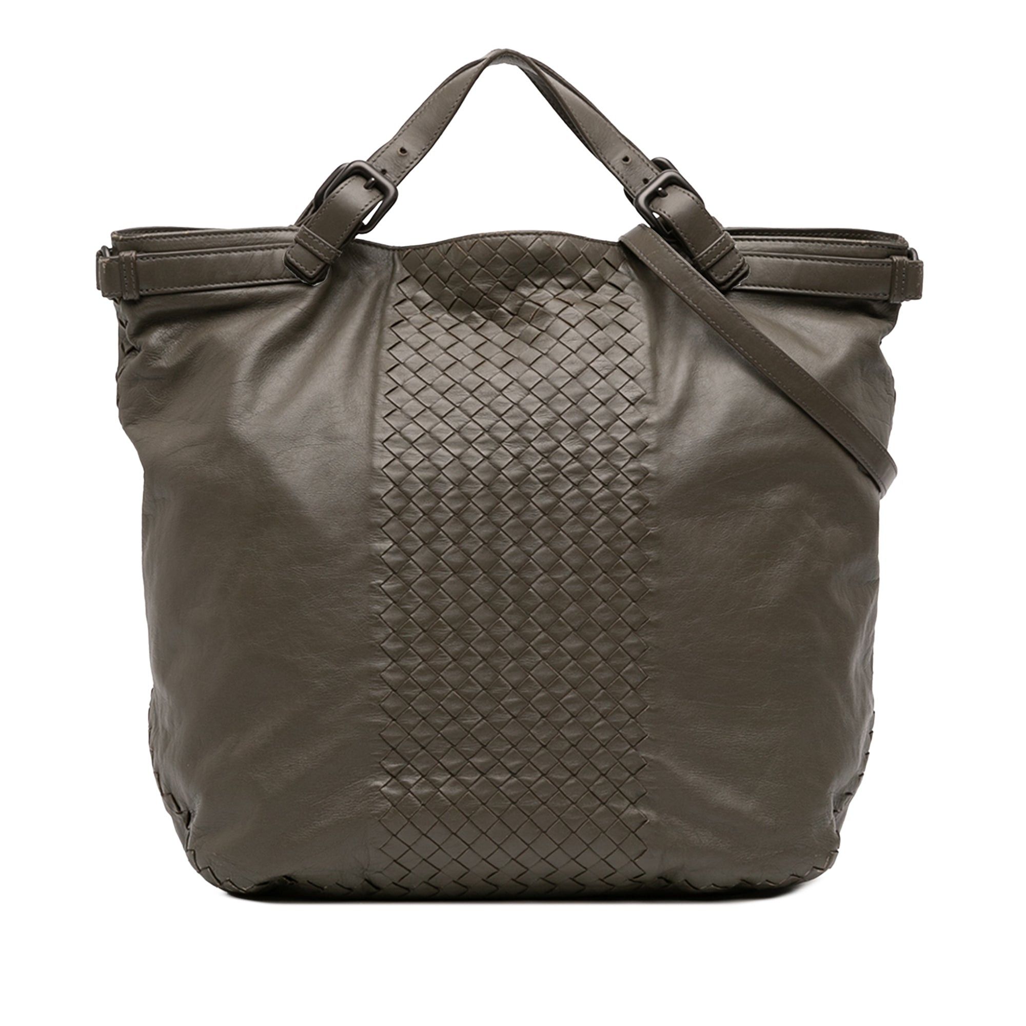 Bottega Veneta Intrecciato Trimmed Nappa Satchel Size ONE SIZE - 1 Thumbnail