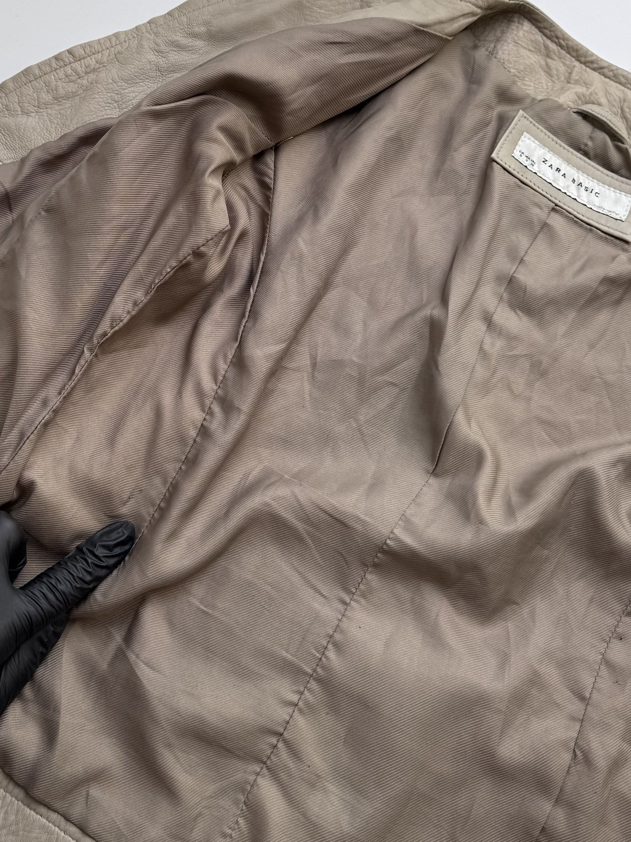 Genuine Leather Vintage Leather Jacket Women Belted Fitted Zip Minimalist Size S / US 4 / IT 40 - 10 Thumbnail