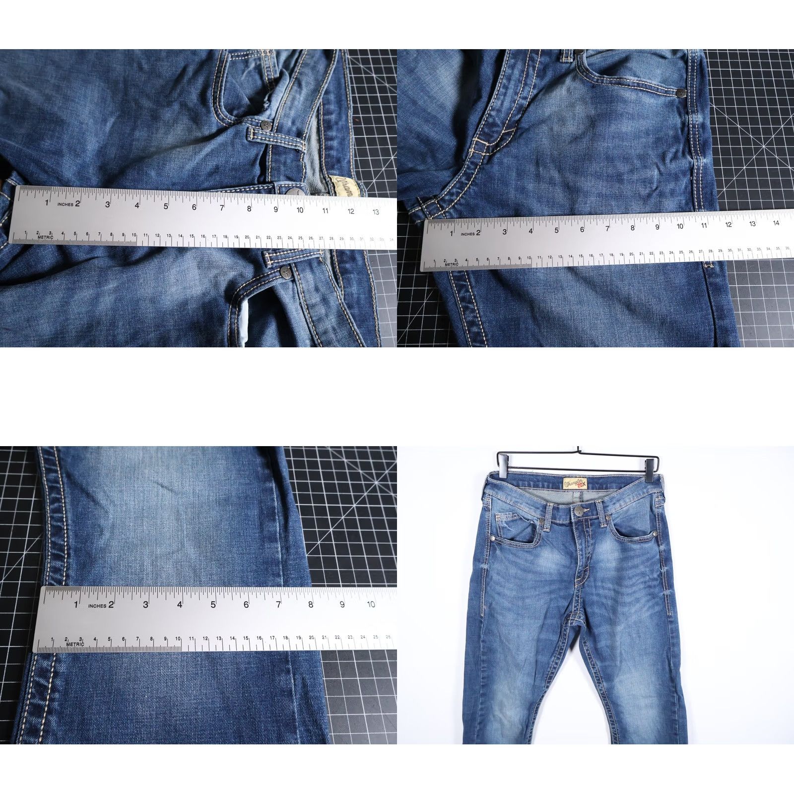 Wrangler Wrangler Jeans Men's 30 x 30 Blue Vintage Boot Style 42 Denim Cotton Elastane Zip Fly 5-Pocket Regular Inseam 30 Size US 30 / EU 46 - 8 Thumbnail