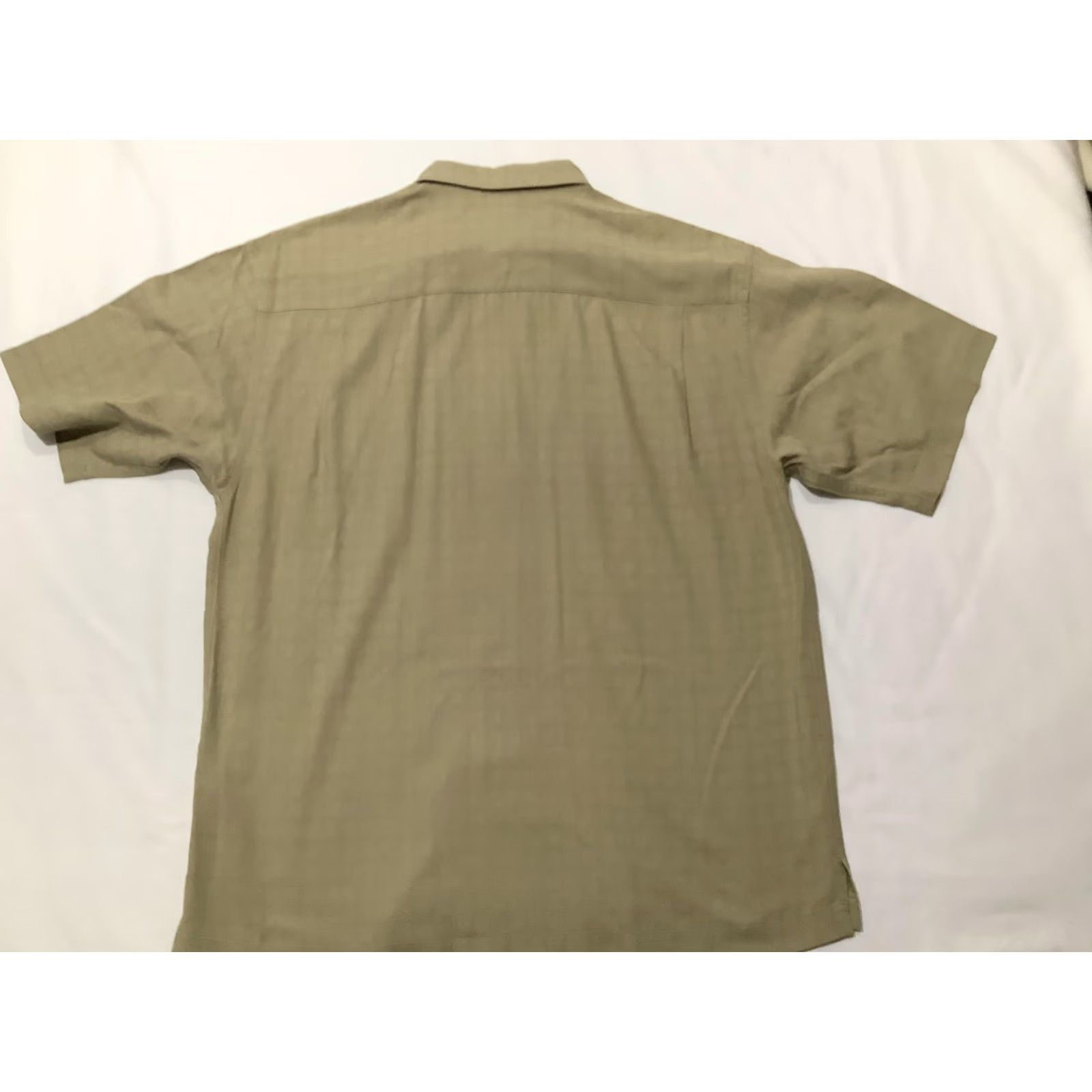 Haggar Haggar Shirt Mens M Beige Silk Geometric Panel Short Sleeve Button Front Size US M / EU 48-50 / 2 - 7 Thumbnail