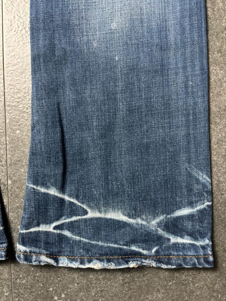 JACKROSE 2000s Jackrose Clas Marks Distressed Bootcut Jeans Size US 31 - 17 Thumbnail