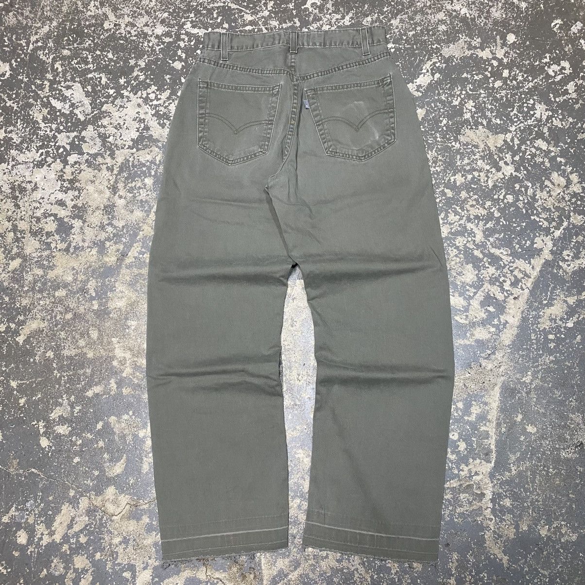 JNCO × Levi's × Vintage Vintage Levi’s Silvertab Loose Baggy Green Work Pants 90s Size US 29 - 1 Thumbnail