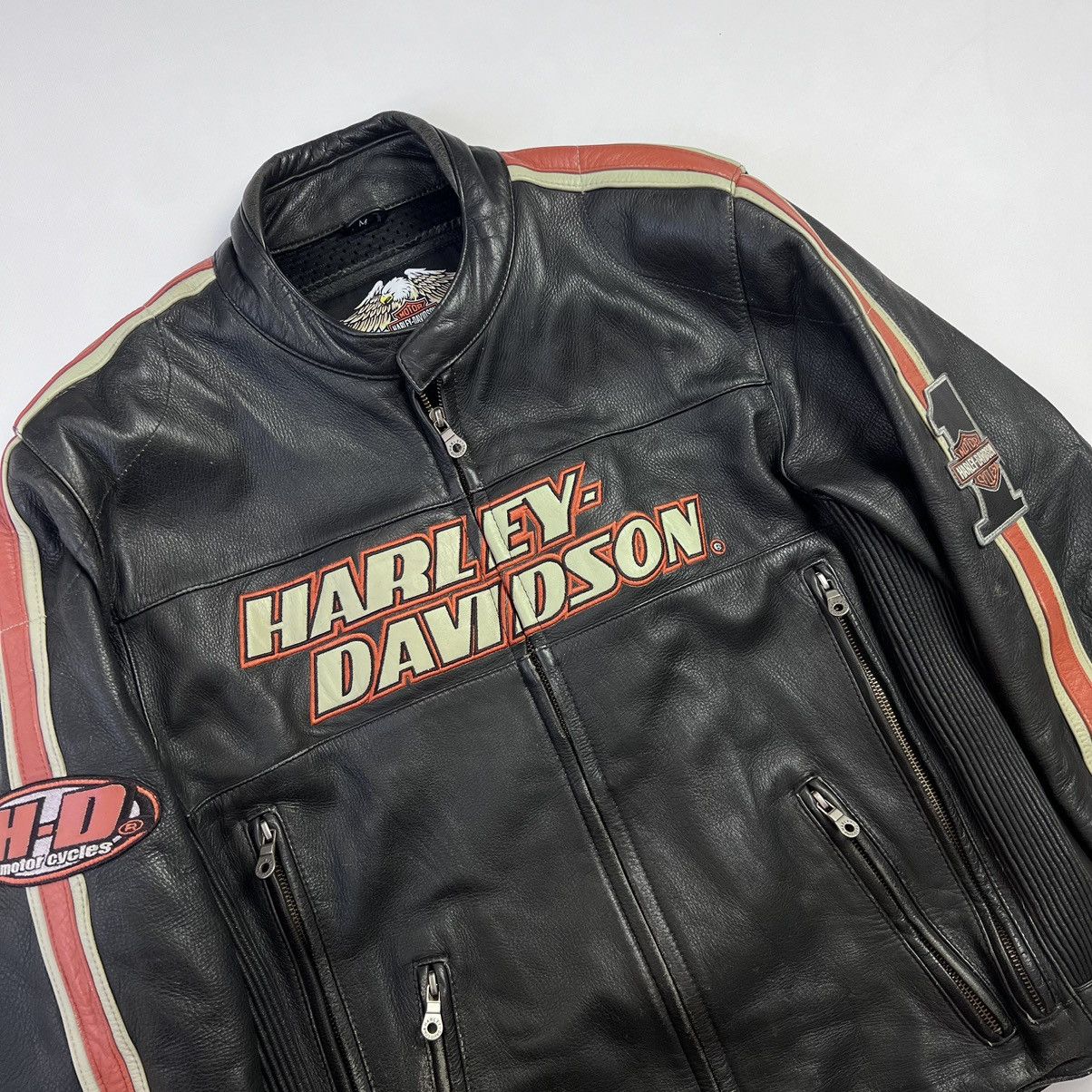 Harley Davidson × Vintage Harley Davidson motorcycle lather biker jacket Size US M / EU 48-50 / 2 - 2 Thumbnail