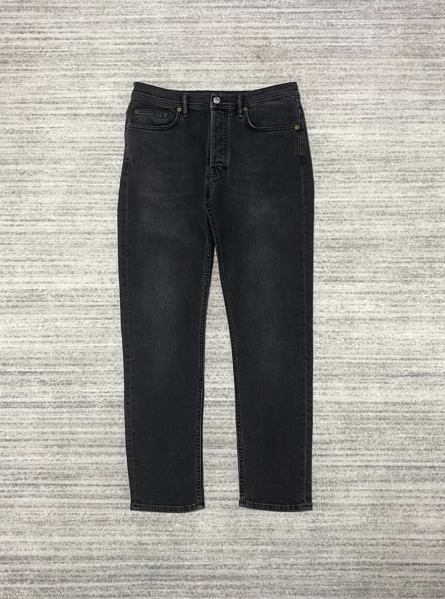 Acne Studios black slim-fit straight-leg jeans Size US 29 - 1 Thumbnail