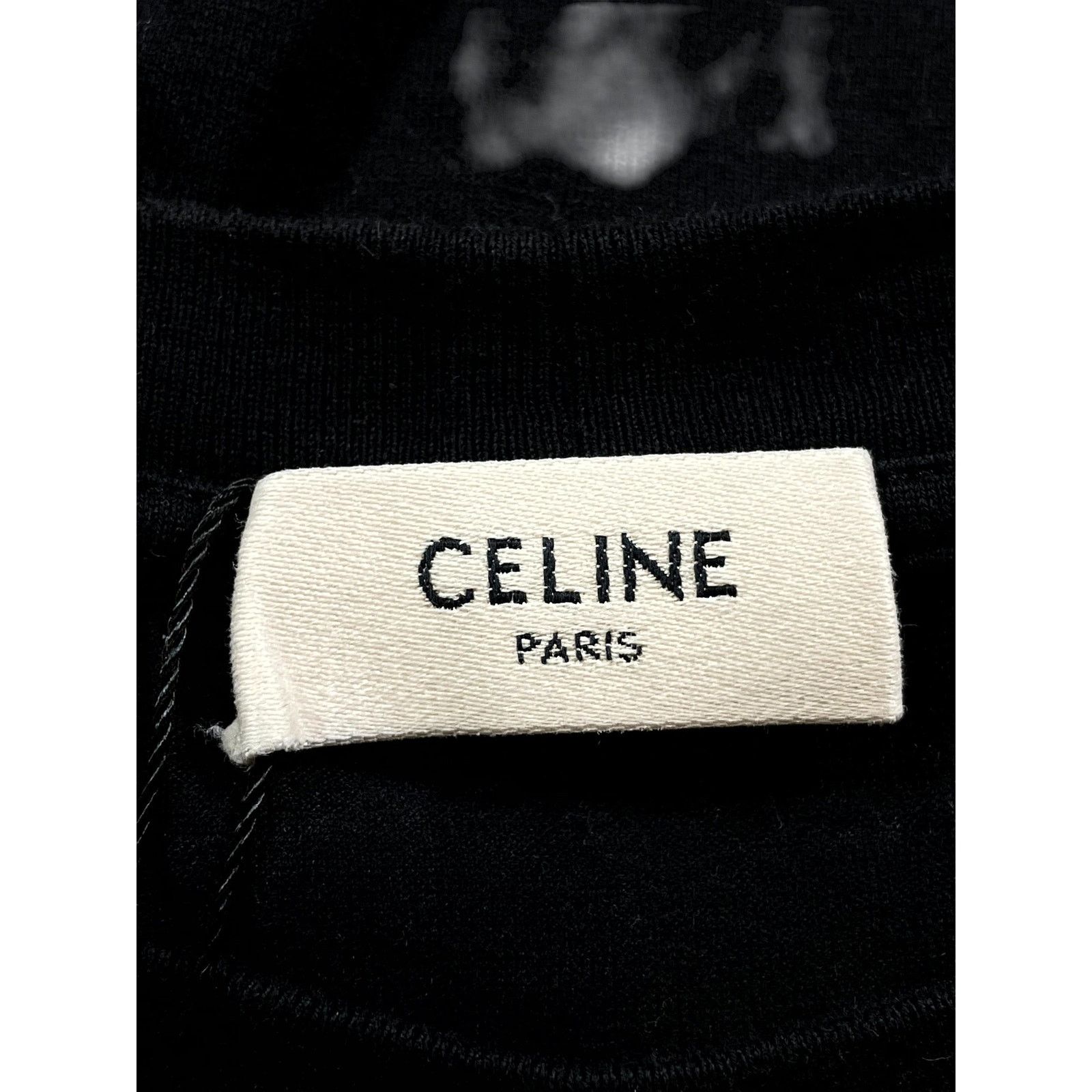 Celine Celine Gradeient Logo Black Tee Size US S / EU 44-46 / 1 - 3 Thumbnail