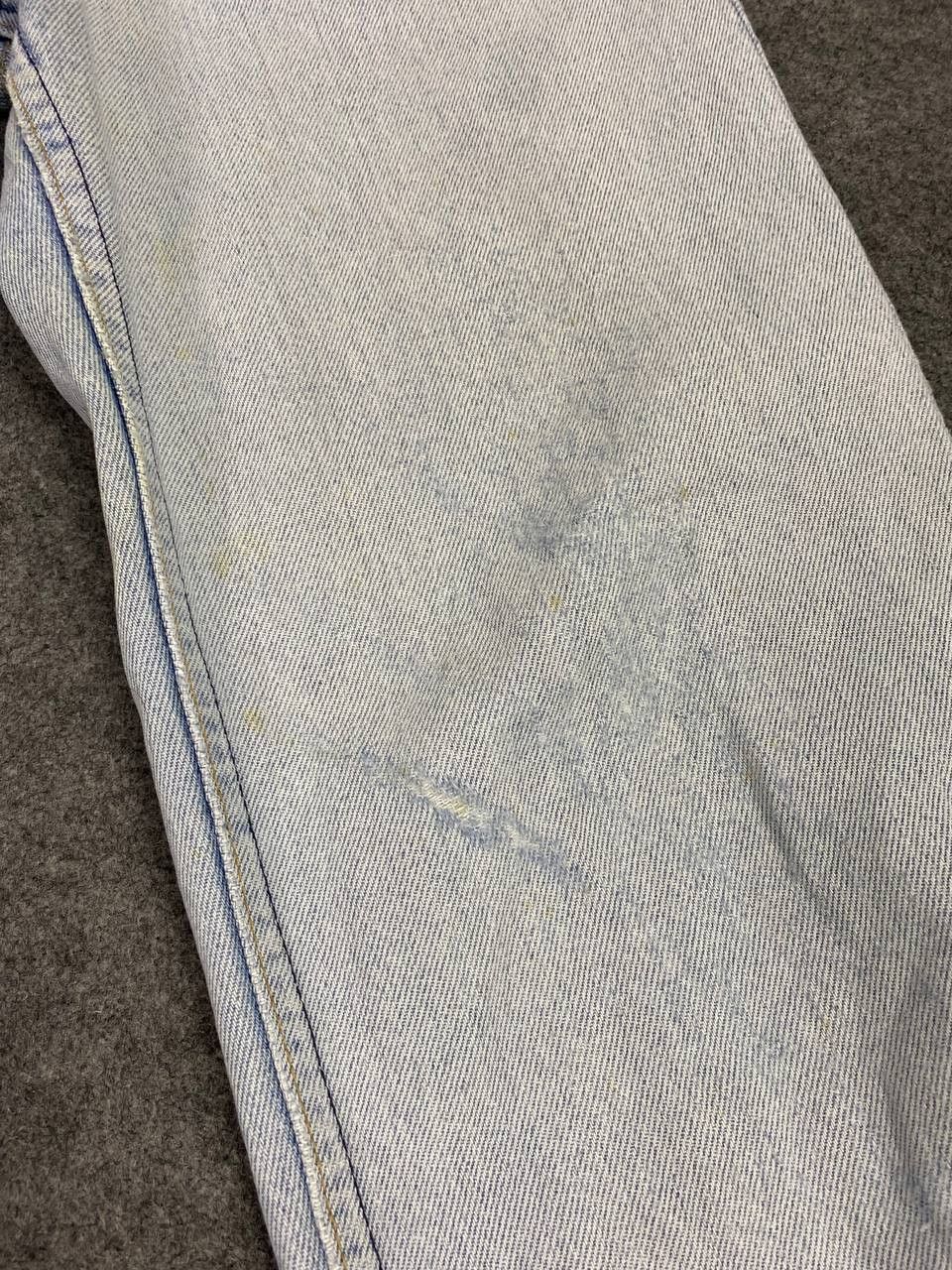 Lee vintage 80s lee lightwash distressed denim made in usa Size US 31 - 11 Thumbnail