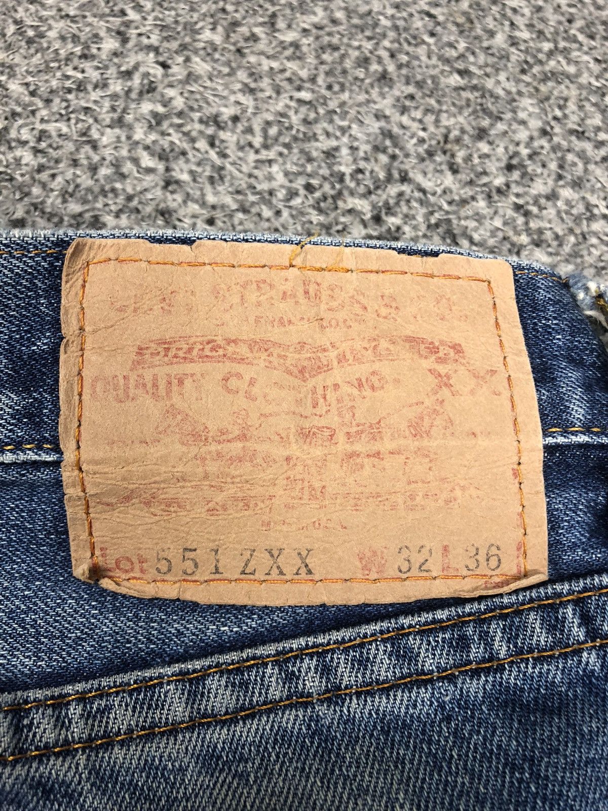 Japanese Brand × Levi's × Vintage Vintage 90s Distressed Levis 551 ZXX Salvage Jeans Size US 32 / EU 48 - 17 Thumbnail