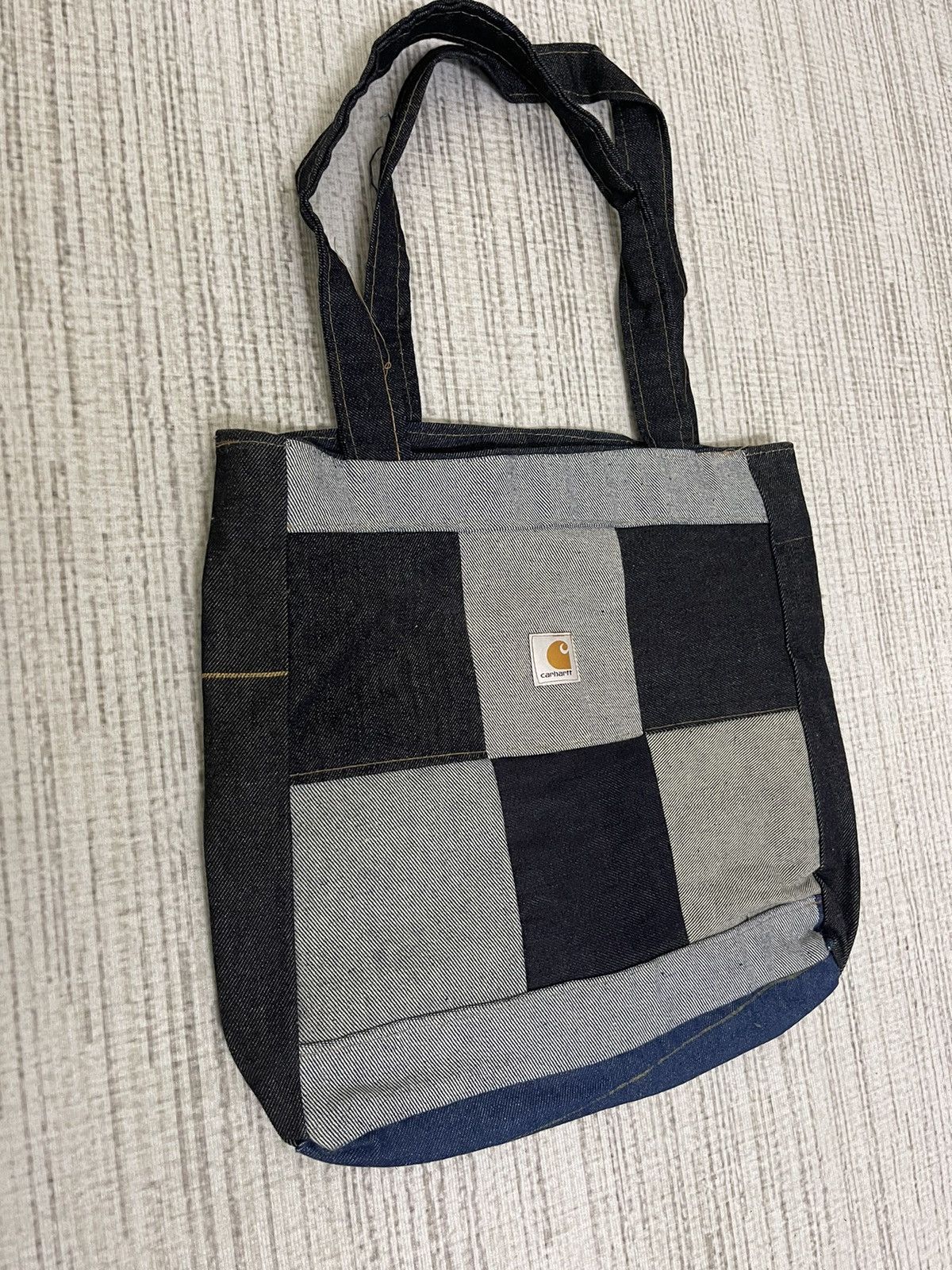 Carhartt × Vintage VINTAGE CARHARTT PATCHWORK Denim Tote Bag Size ONE SIZE - 1 Thumbnail