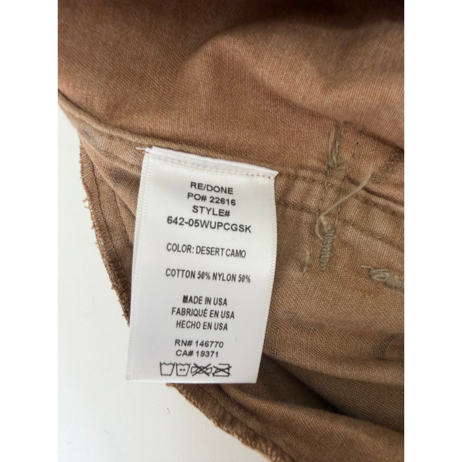 RE/DONE RE/DONE Womens Desert Camo Zip Utility Mini Skirt XS Size 28" / US 6 / IT 42 - 11 Thumbnail
