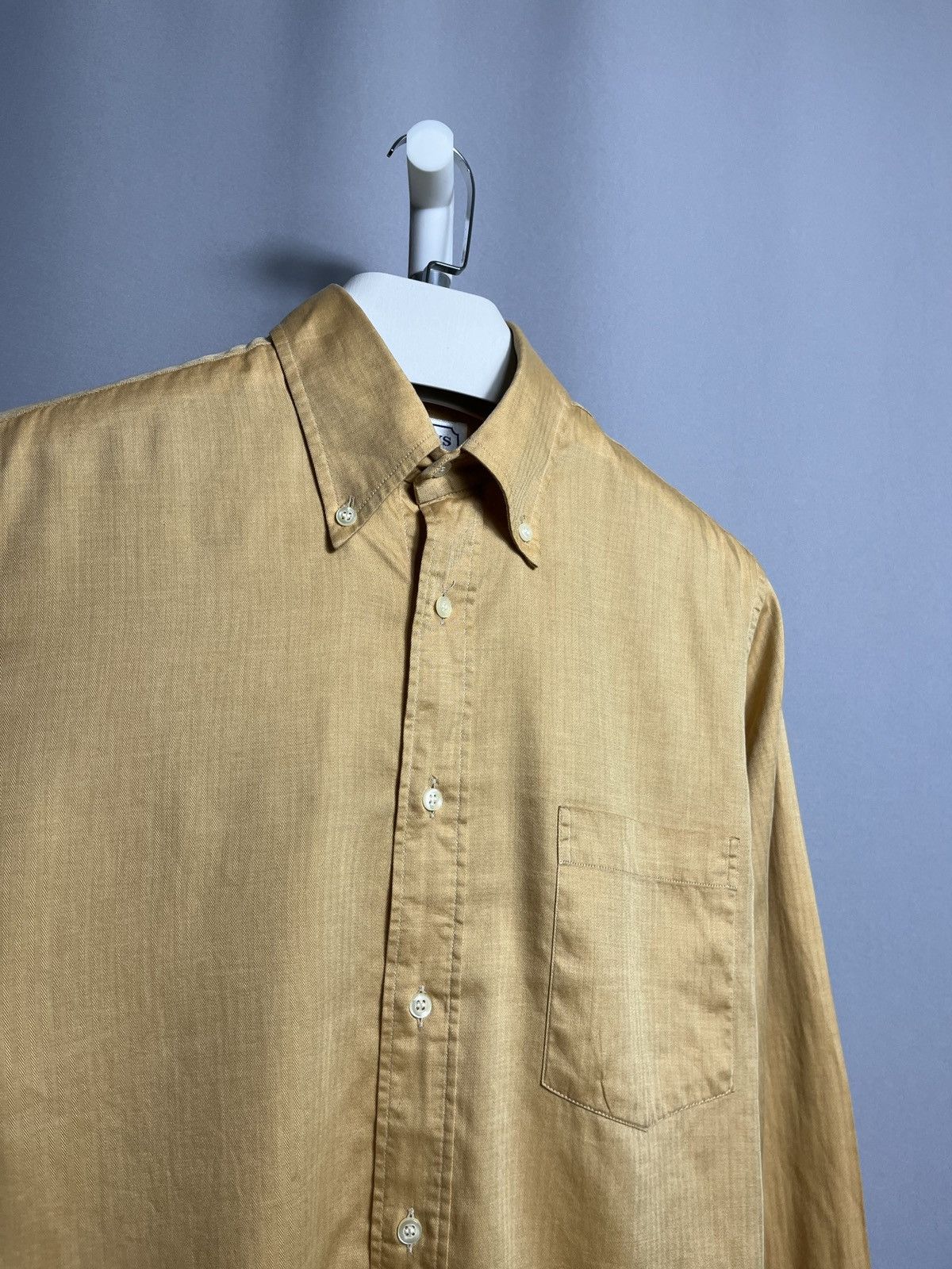 Burberry Burberrys London shirt button down beige mens pocket France Size US M / EU 48-50 / 2 - 4 Thumbnail