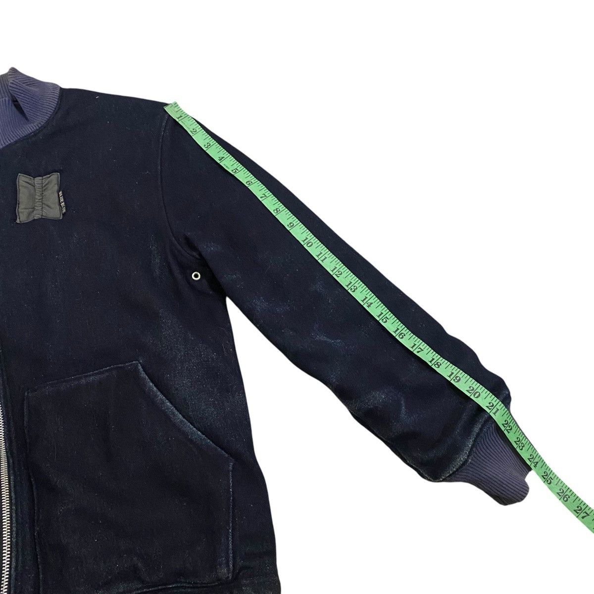 Blue Blue Japan × Indigo × Japan Blue Vintage Blue Blue H.Ranch Market Indigo MA-1 Wool Zipper Size US M / EU 48-50 / 2 - 16 Thumbnail