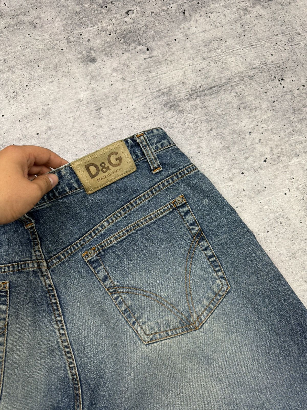 Dolce & Gabbana × Vintage Vintage Dolce&Gabbana 90s Blue Stonewashed Denim Jeans Pants Size US 36 / EU 52 - 22 Thumbnail