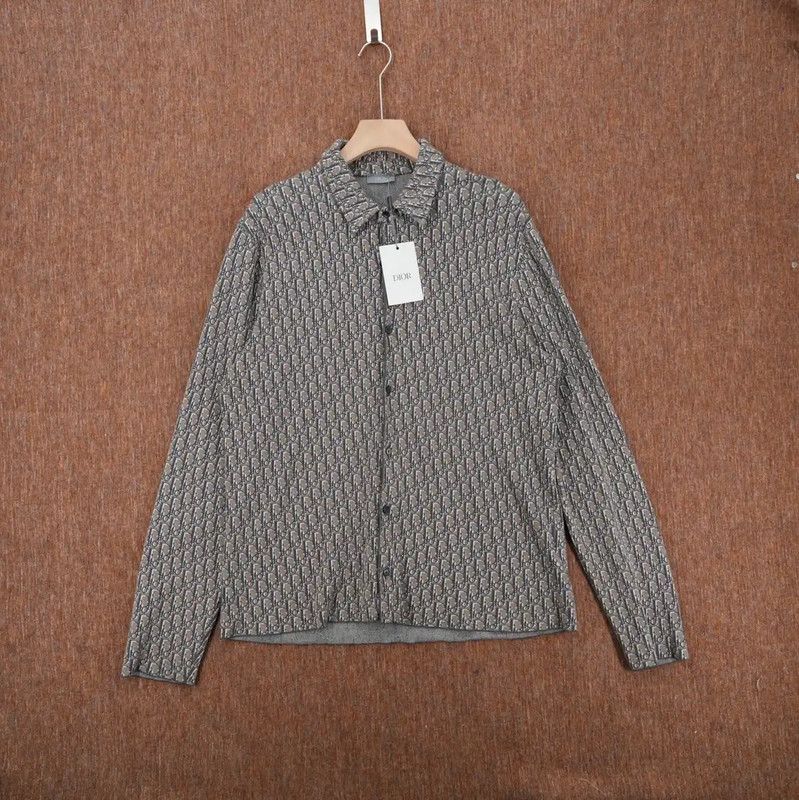 Dior Dior Beige Logo Long Sleeve Shirt for Men 0089 Size US L / EU 52-54 / 3 - 1 Thumbnail