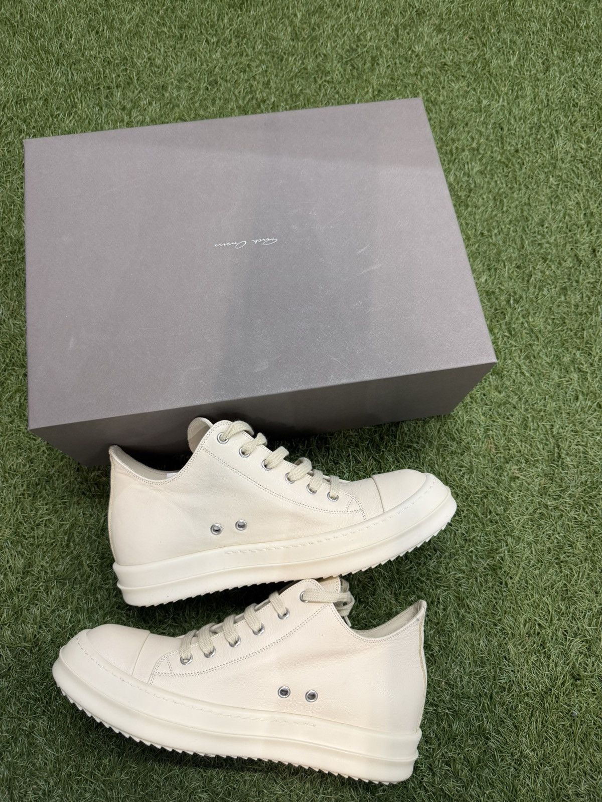 Rick Owens Rick Owens Ramones Low ‘Milk’ Sneakers Size US 8 / EU 41 - 2 Thumbnail
