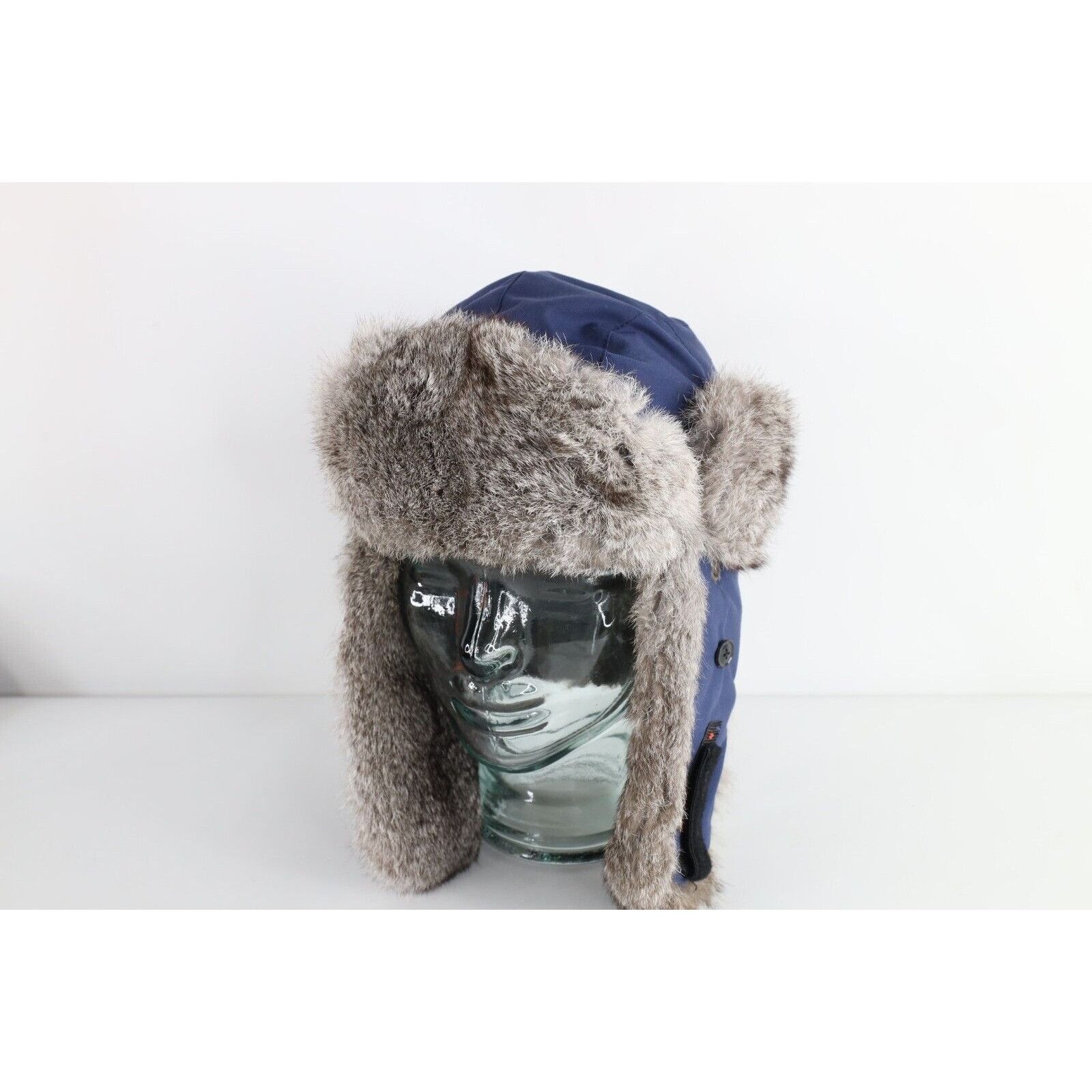 Vintage Vintage 90s Streetwear Genuine Fur Lined Flap Trapper Hat Size ONE SIZE - 1 Thumbnail