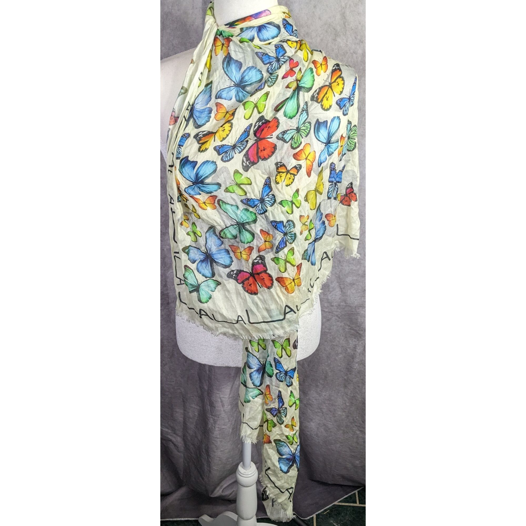 Other Maya Angelou-Inspired Butterfly Print Scarf 72x24 Inches Sil Size ONE SIZE - 12 Thumbnail