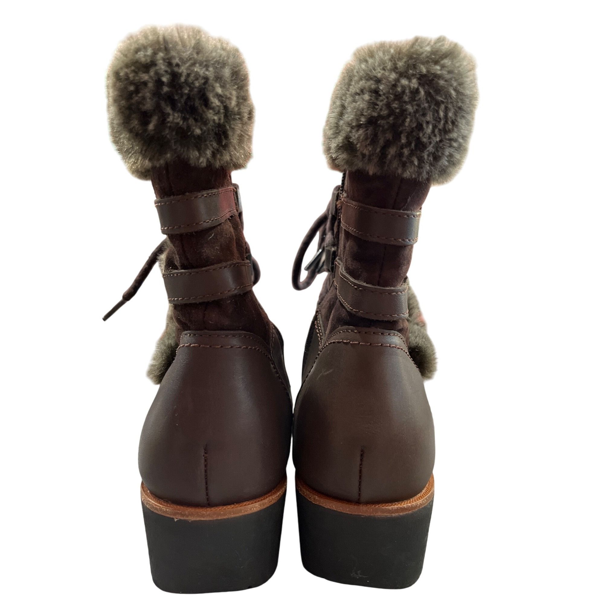 Other Earth Womens Brown Java Multi Faux Fur Trim Boots Sz 10M SKU Size US 10 / IT 40 - 8 Thumbnail