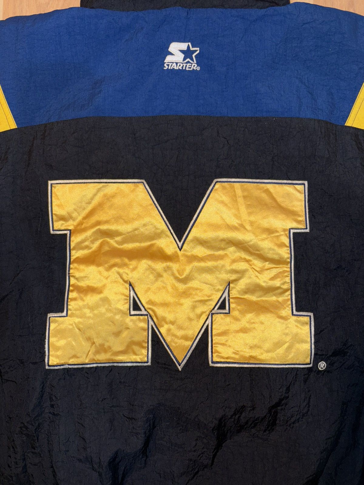 Starter VTG 90s Michigan STARTER Anorak Jacket Men’s L MINT Size US L / EU 52-54 / 3 - 9 Thumbnail