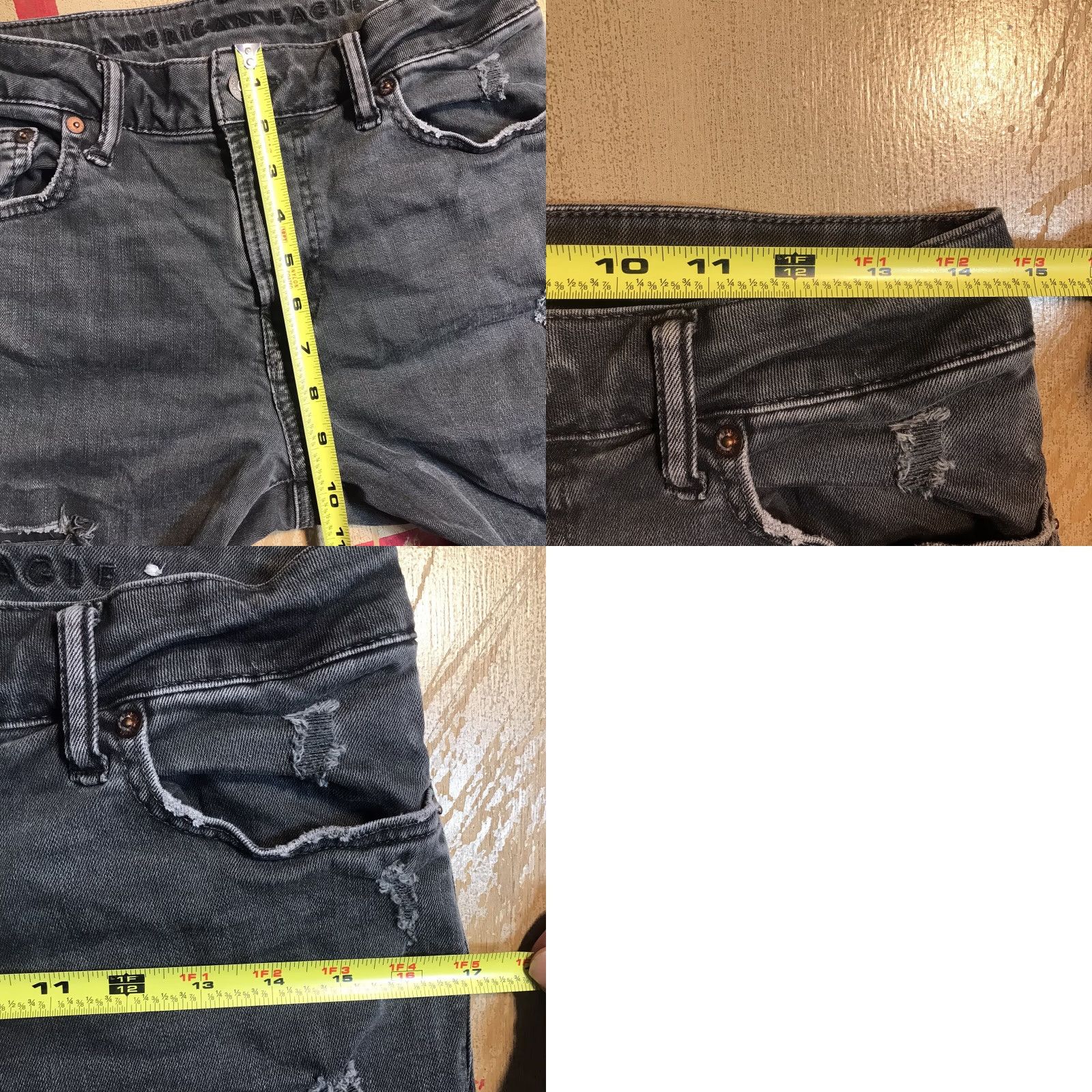 American Eagle Outfitters American Eagle Outfitters Slim Jeans Mens 29x29x32 Distressed Gray Slim Fit 5-Pocket Denim Cotton Blend City Preppy Grunge Men Size US 29 - 9 Thumbnail