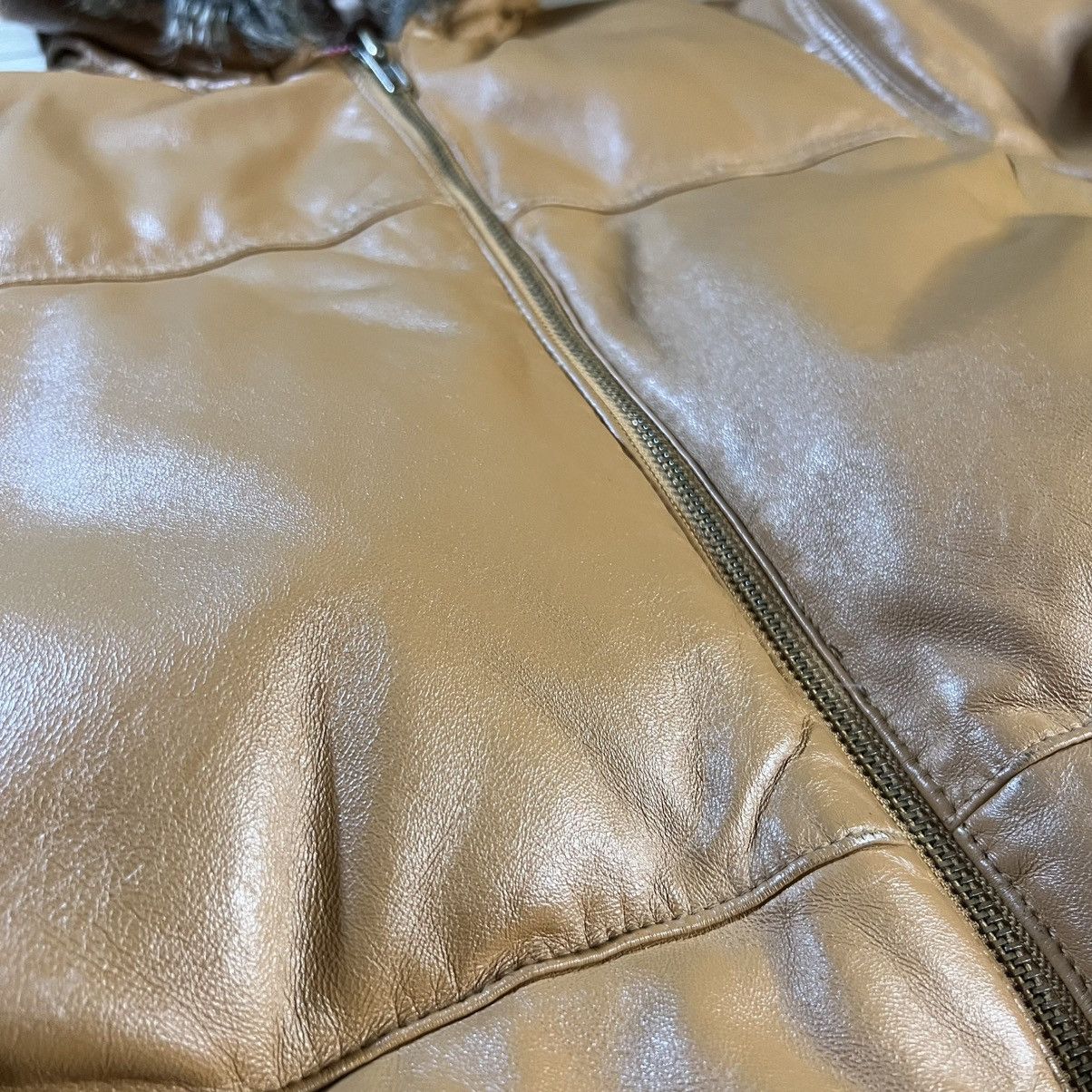 Supreme Supreme FW15 Tan Leather Down Puffer Jacket Fur Trim Size US L / EU 52-54 / 3 - 13 Thumbnail