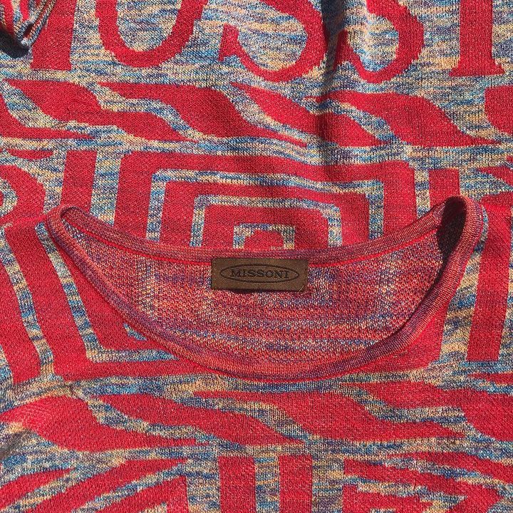 Missoni × Vintage Vintage Missoni italy Missoni Slub Tie Dye Print Polo Shirt Size US M / EU 48-50 / 2 - 2 Thumbnail