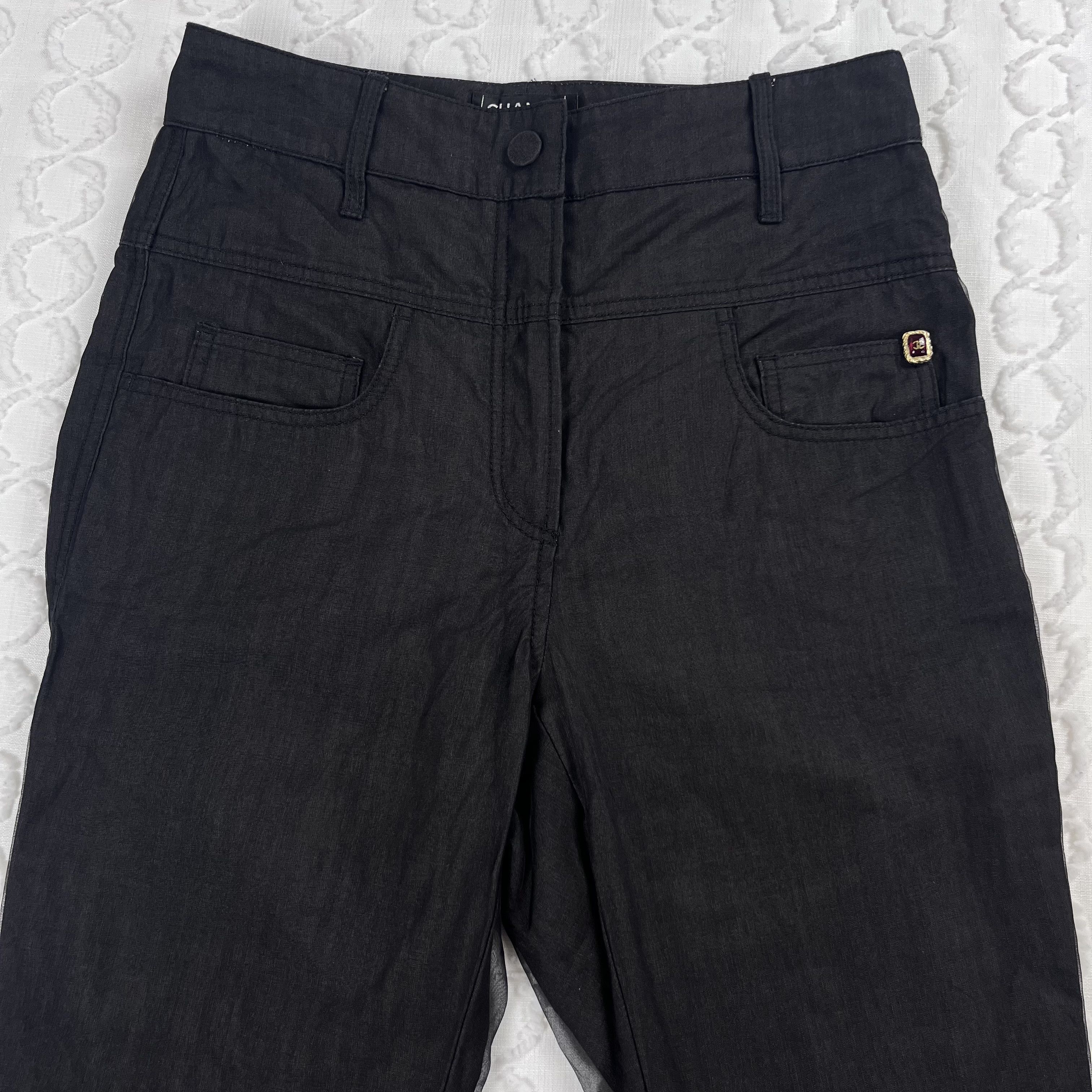 Chanel Chanel SS07 Runway Look 29 High-waisted Black Trousers Size 27" / US 4 / IT 40 - 10 Thumbnail